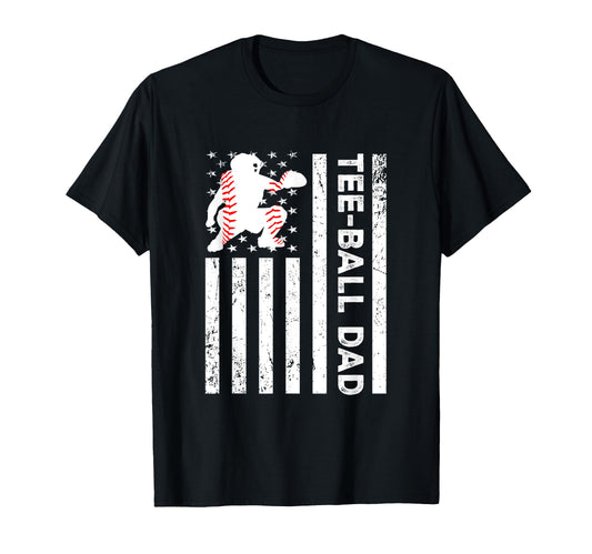 Ball Dad Usa American Flag Softball T-Shirt - Streetwear Style for Adults - T-Shirt, Sweatshirt, Hoodie