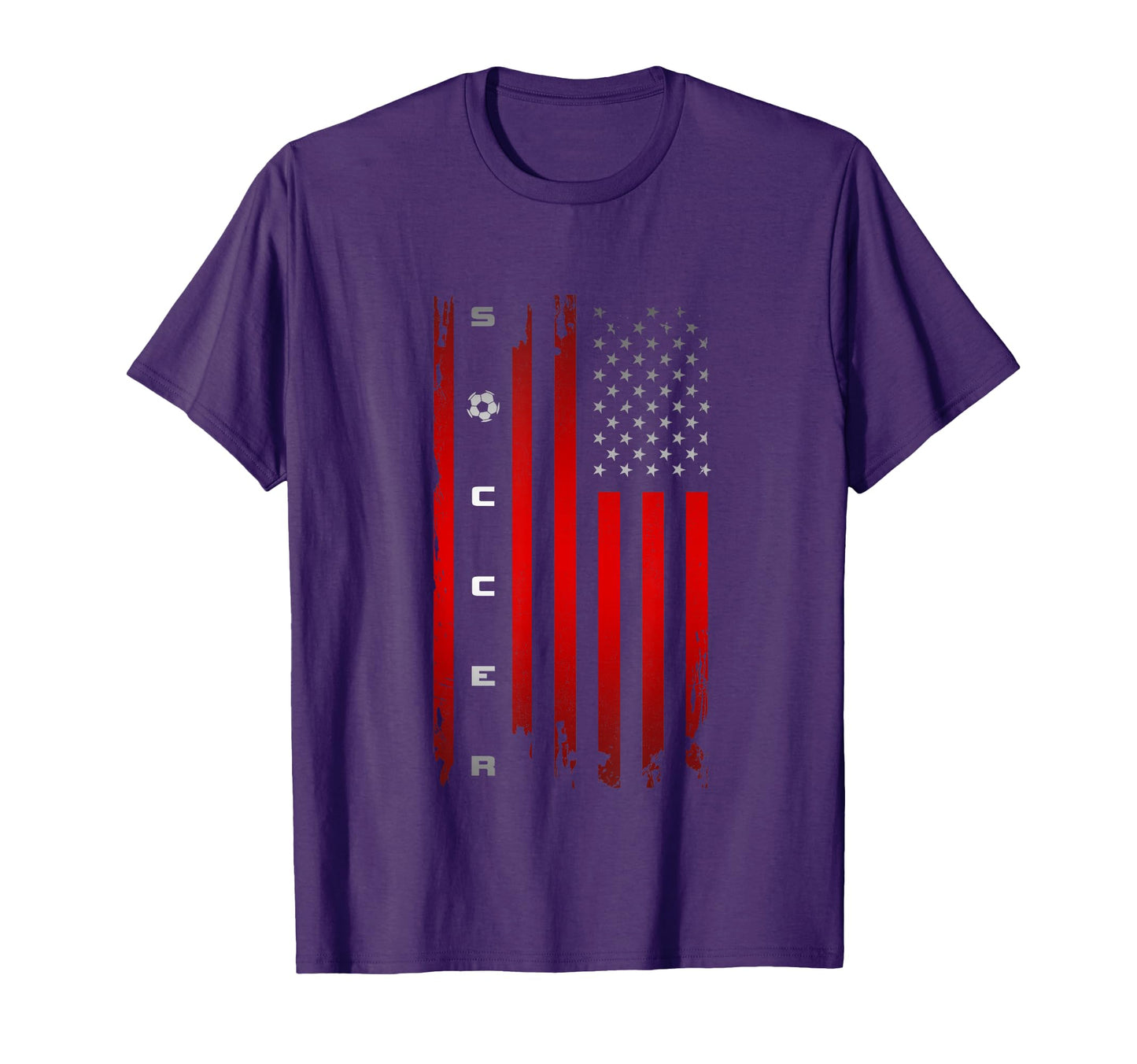 American Flag Soccer Soccer T-Shirt - Minimalist Print Men Women - T-Shirt, Sweatshirt, Hoodie