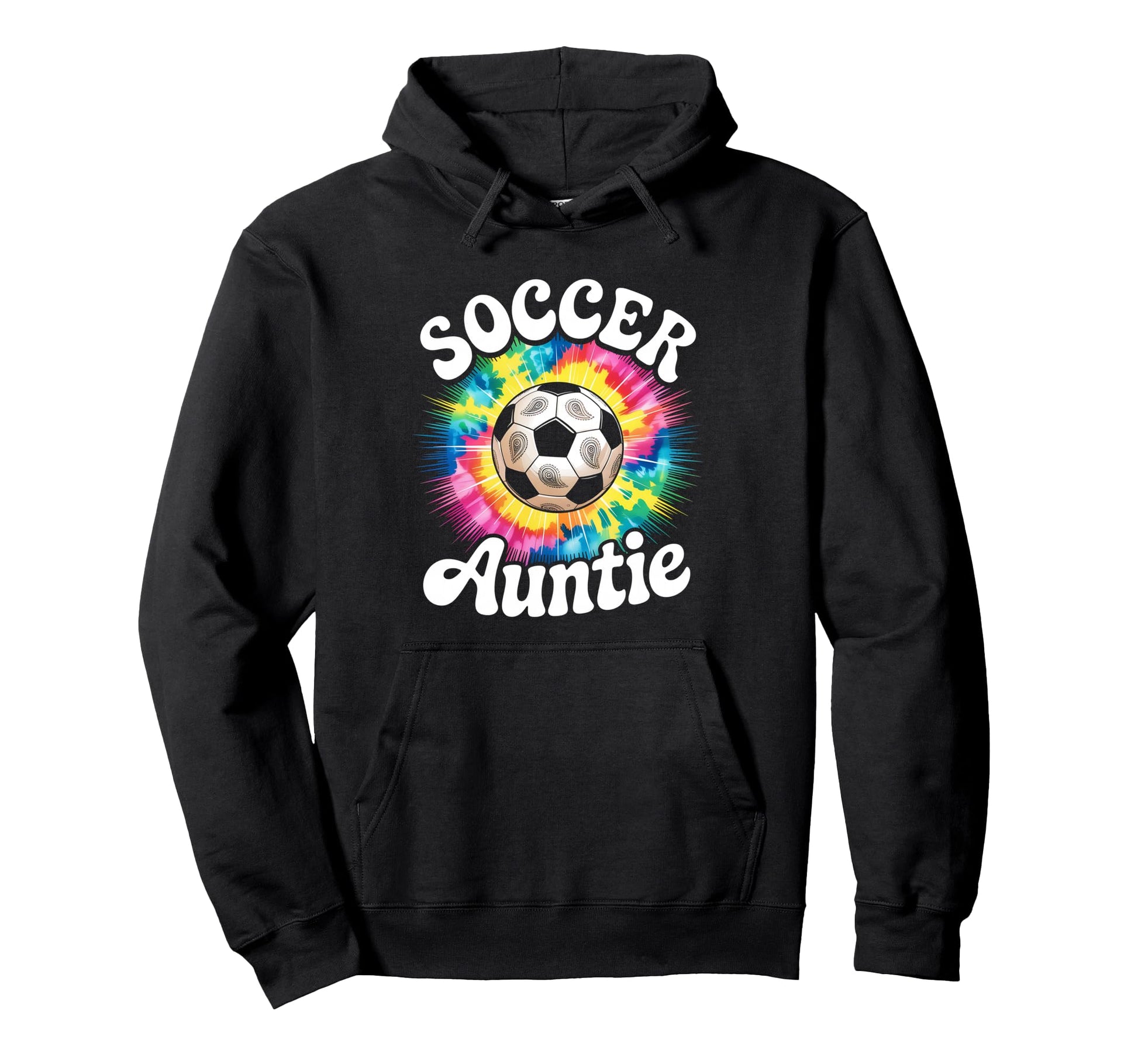 Soccer Aunt Auntie Tie Dye Hoodie - Streetwear Style Unisex - T-Shirt, Sweatshirt, Hoodie