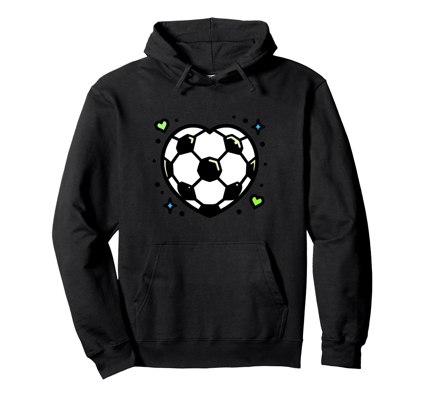 Soccer Ball Shaped Heart Mom Fan Hoodie - Aesthetic Graphic for Adults - T-Shirt, Sweatshirt, Hoodie