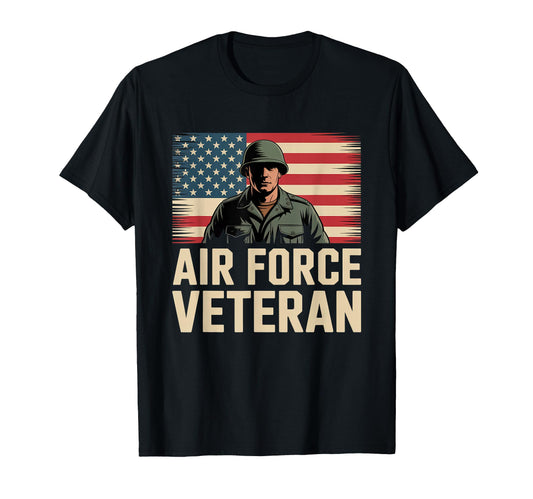 Air Force Veteran Us American Flag Dad T-Shirt - Aesthetic Graphic Unisex - T-Shirt, Sweatshirt, Hoodie