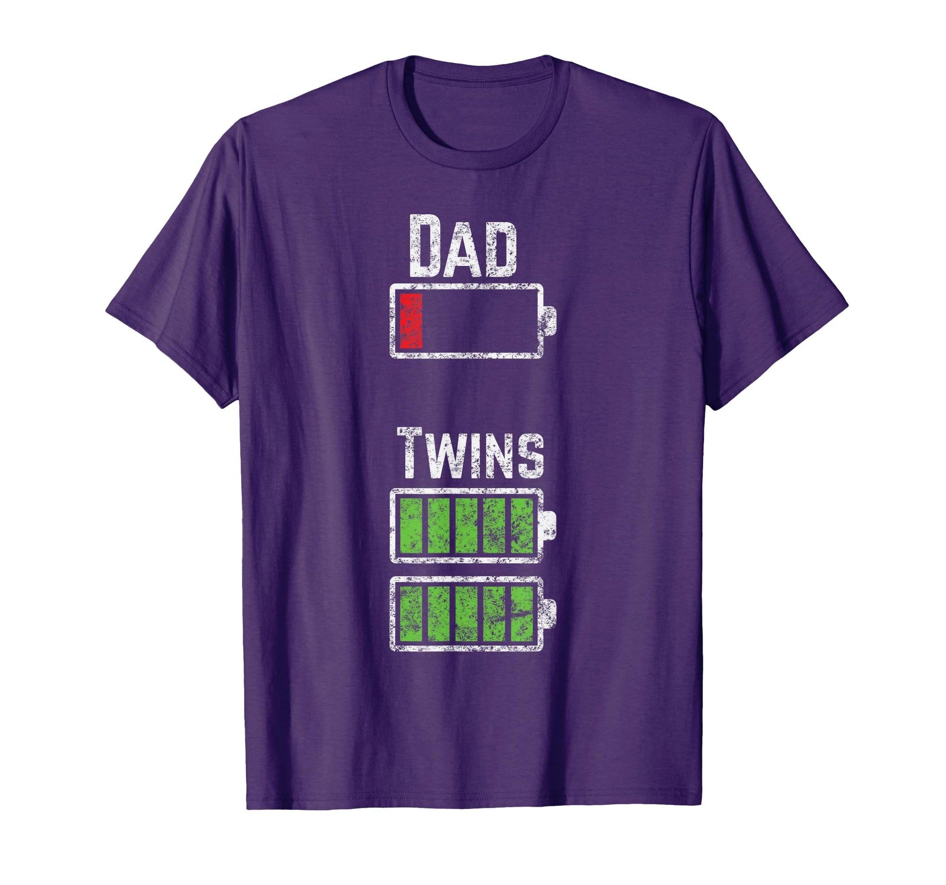 Funny Dad Twins Battery Charge Meme T-Shirt - Streetwear Style Unisex - T-Shirt, Sweatshirt, Hoodie