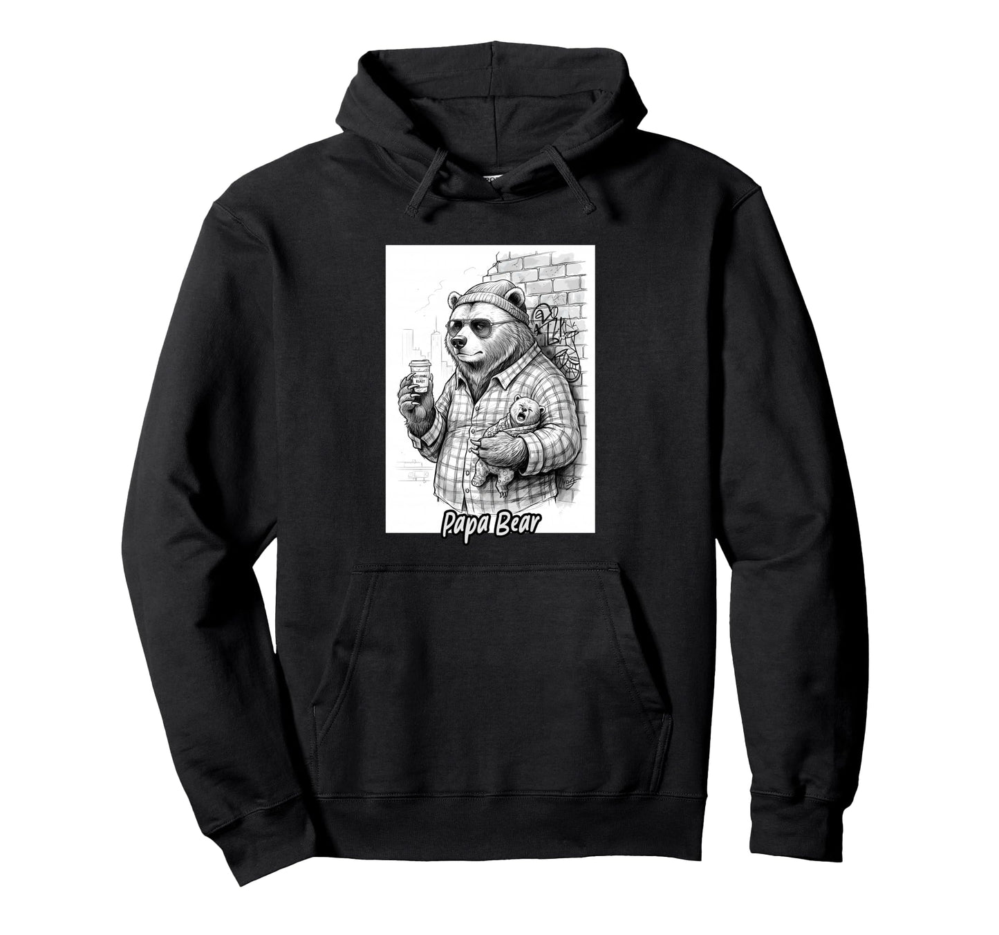 Papa Bear Street Hipster Cubs Hoodie - Streetwear Style Men Women - T-Shirt, Sweatshirt, Hoodie