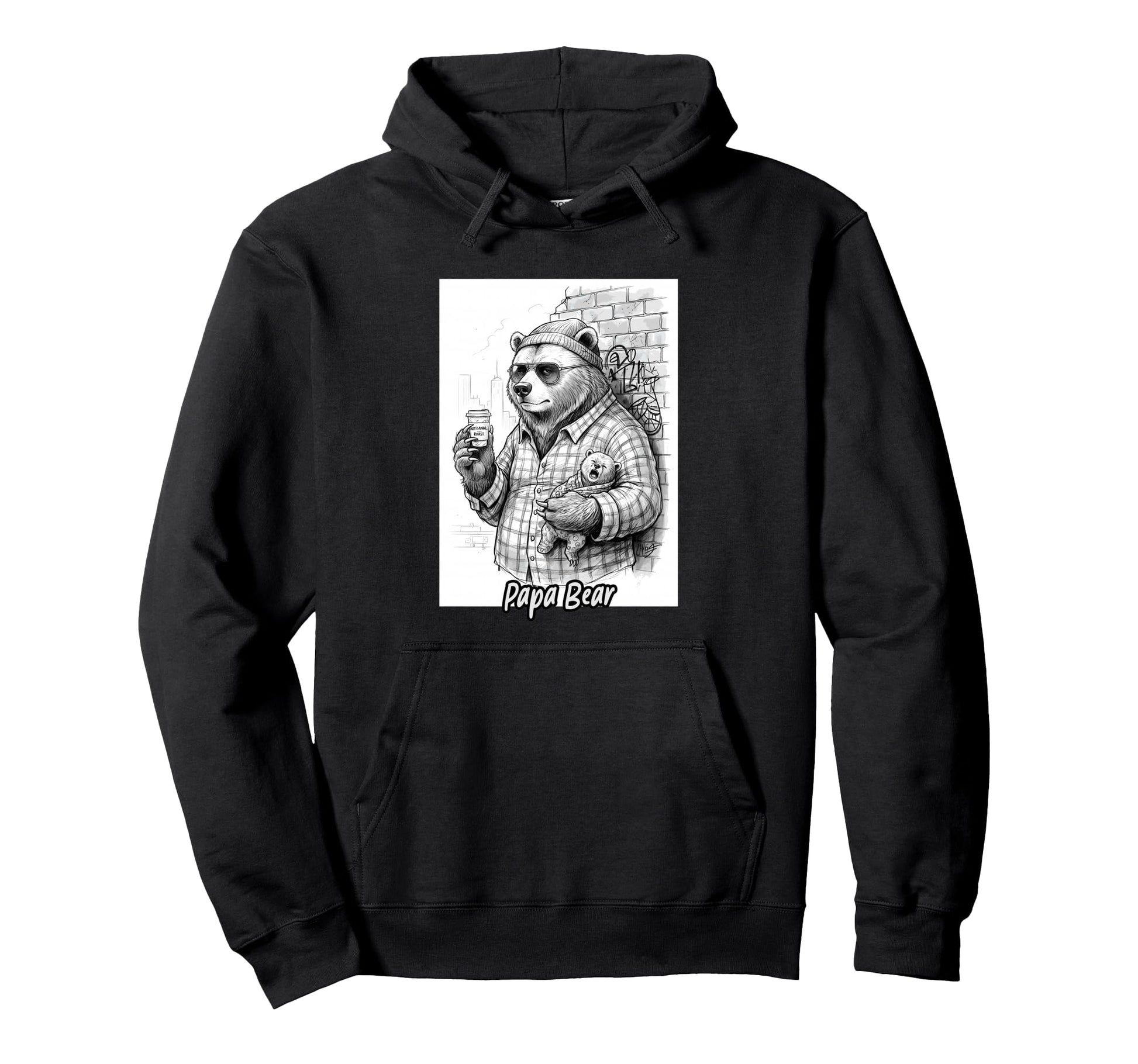 Papa Bear Street Hipster Cubs Hoodie - Streetwear Style Men Women - T-Shirt, Sweatshirt, Hoodie