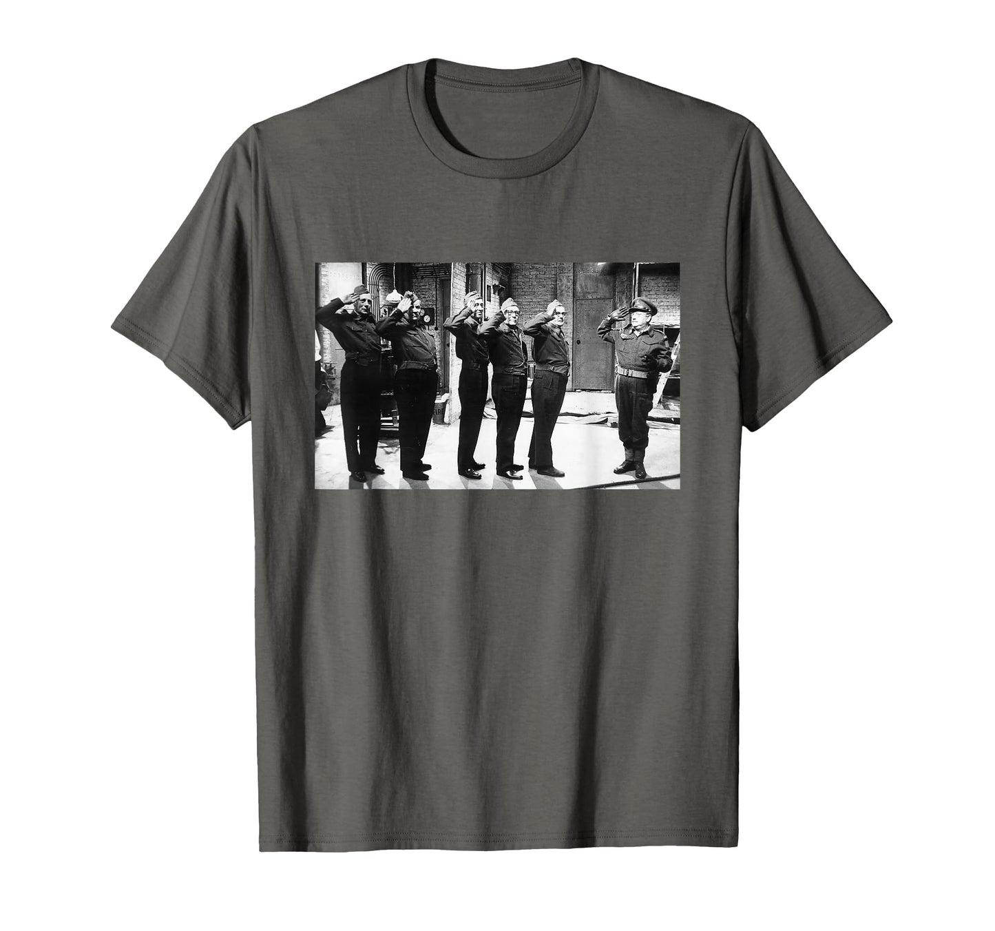 Captain Mainwaring Salutes Real Home T-Shirt - Trendy Graphic for Adults - T-Shirt, Sweatshirt, Hoodie