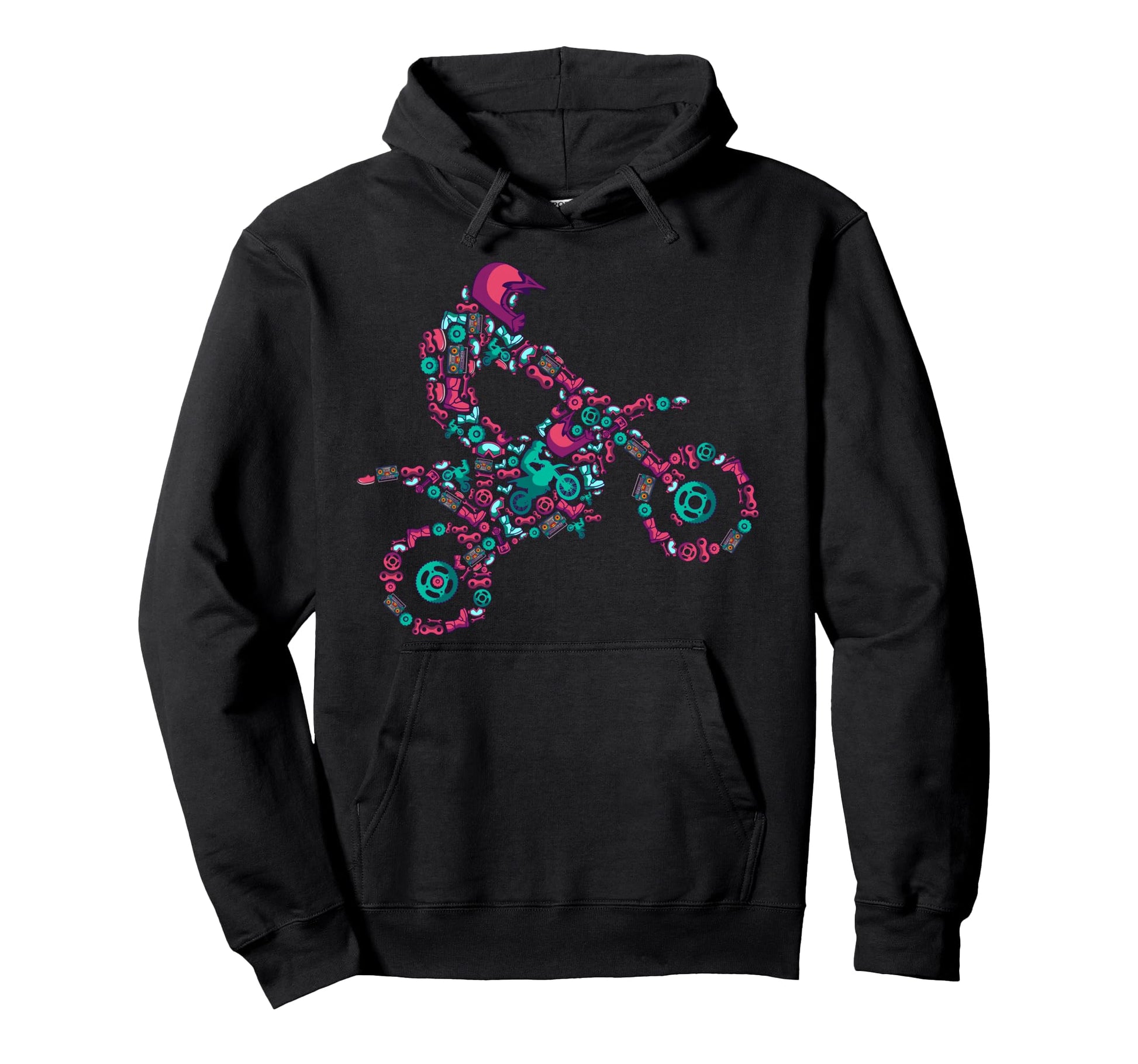 Motocross Enduro Supermoto Bike Dirt Hoodie - Novelty Apparel for Adults - T-Shirt, Sweatshirt, Hoodie