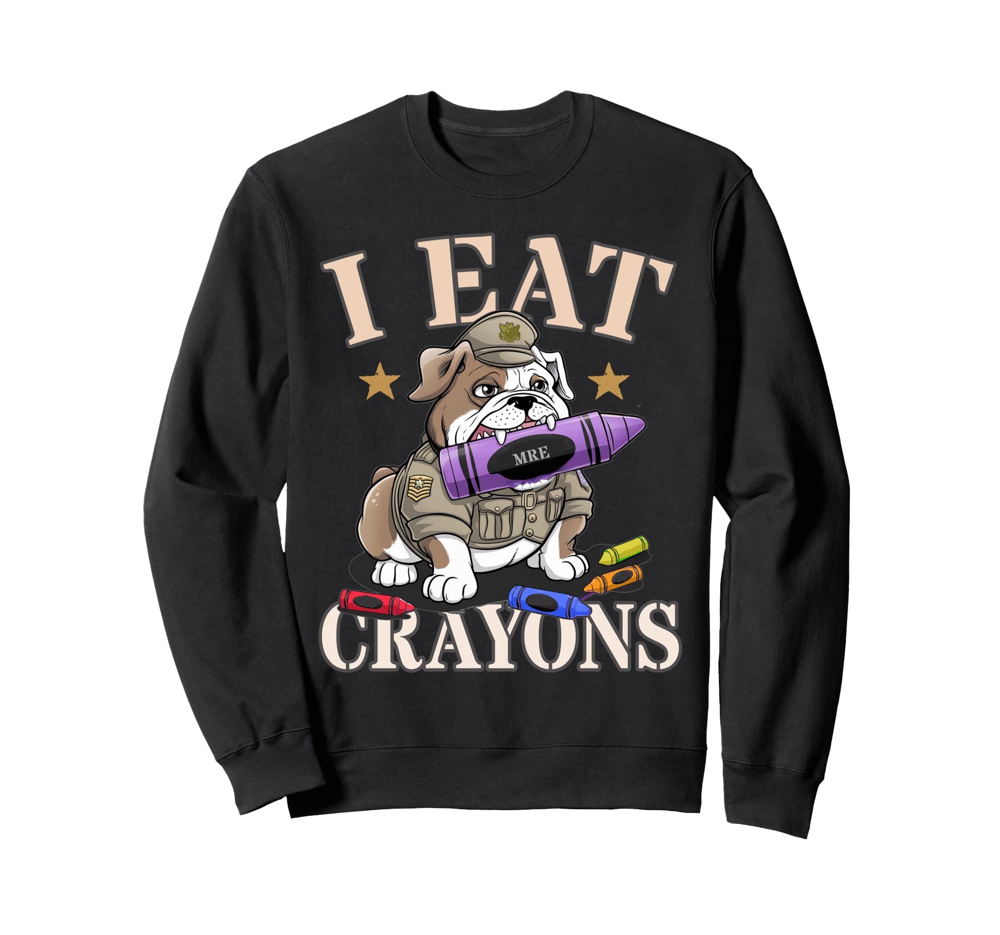 I Eat Crayons Soldier Father Military Sweatshirt - Graphic Print Unisex - T-Shirt, Sweatshirt, Hoodie