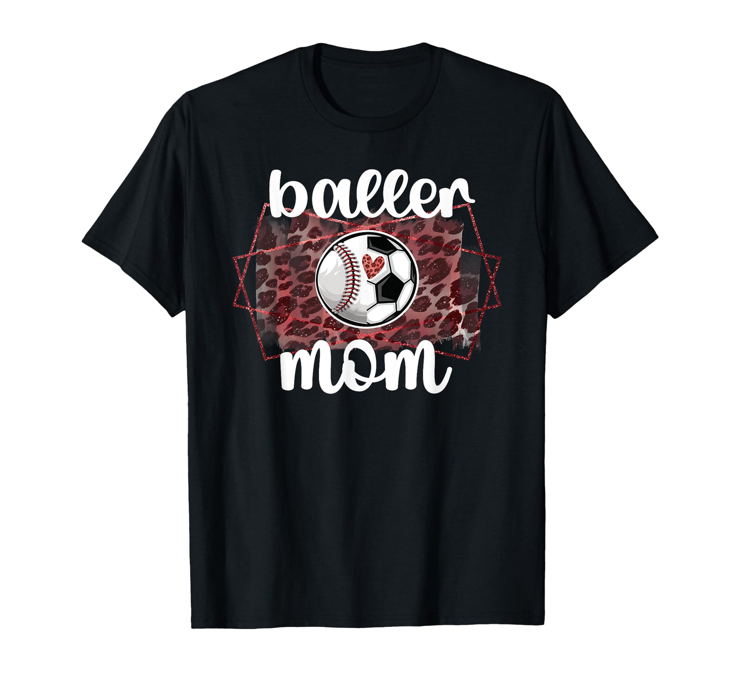 Baller Mom Proud Baseball Soccer T-Shirt - Casual Everyday Wear Unisex - T-Shirt, Sweatshirt, Hoodie
