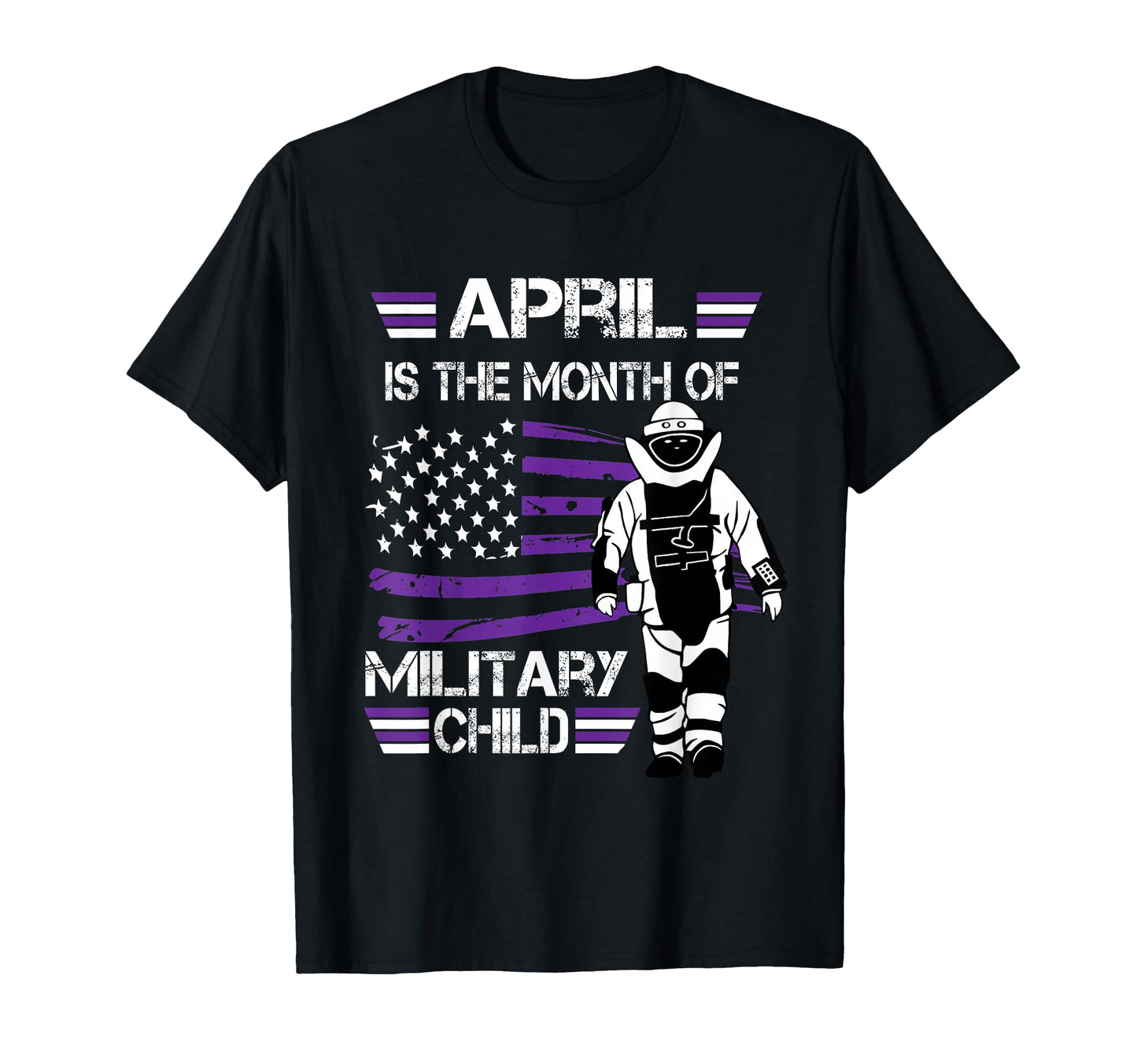 April Month Military Child Army Eod T-Shirt - Casual Everyday Wear Unisex - T-Shirt, Sweatshirt, Hoodie
