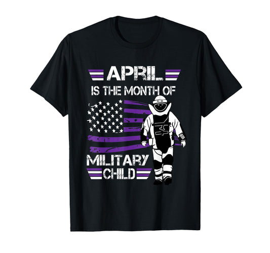 April Month Military Child Army Eod T-Shirt - Casual Everyday Wear Unisex - T-Shirt, Sweatshirt, Hoodie