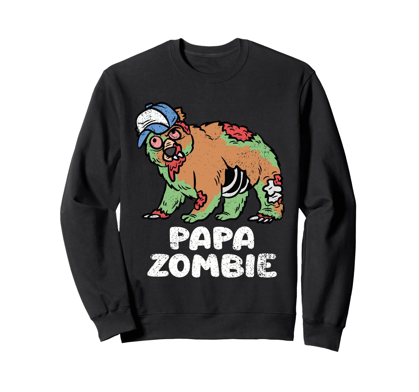 Zombie Bear Halloween Scary Sweatshirt - Aesthetic Graphic for Adults - T-Shirt, Sweatshirt, Hoodie