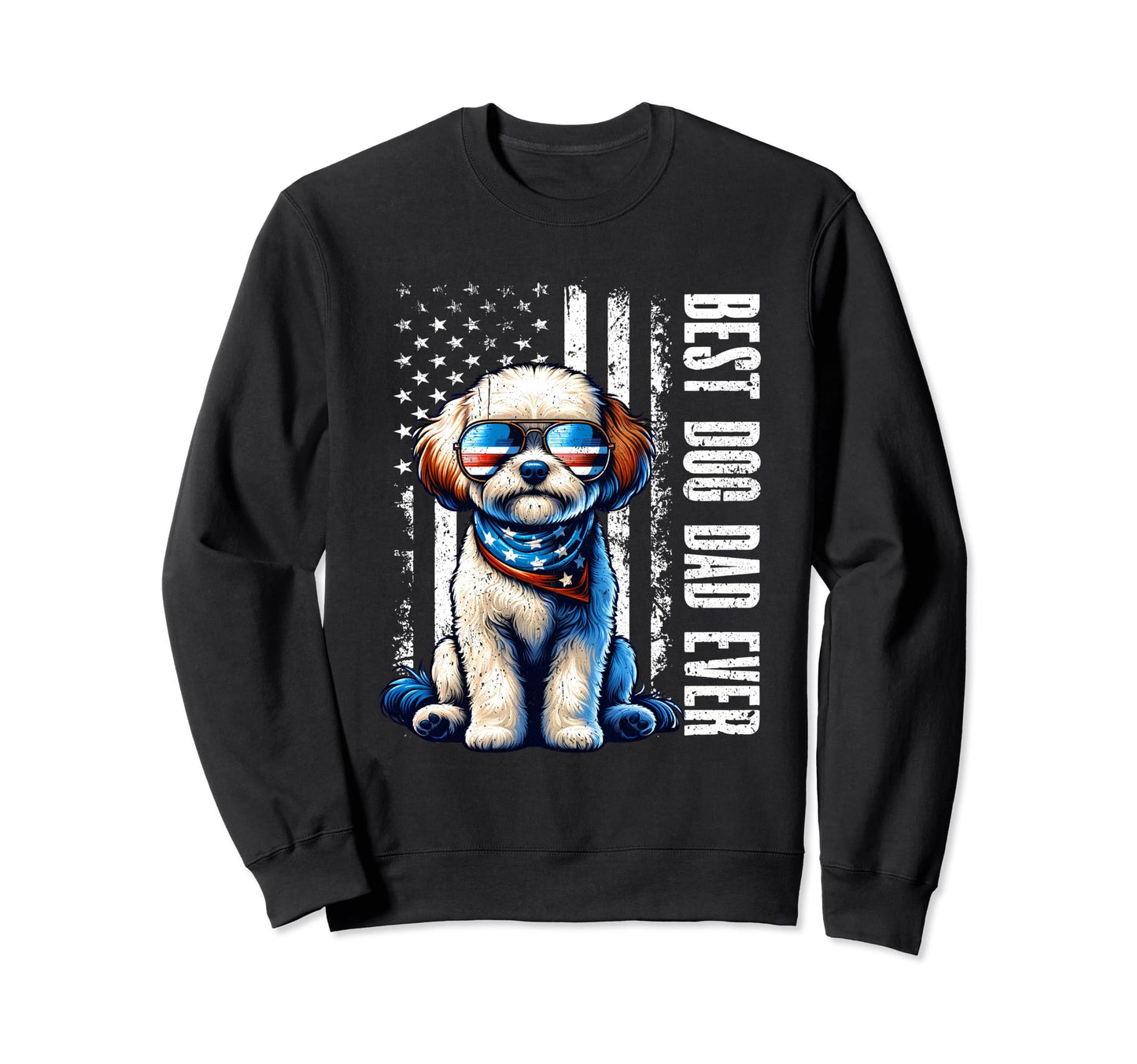 Best Dog Dad Ever Maltipoo Dogs Sweatshirt - Aesthetic Graphic Unisex - T-Shirt, Sweatshirt, Hoodie