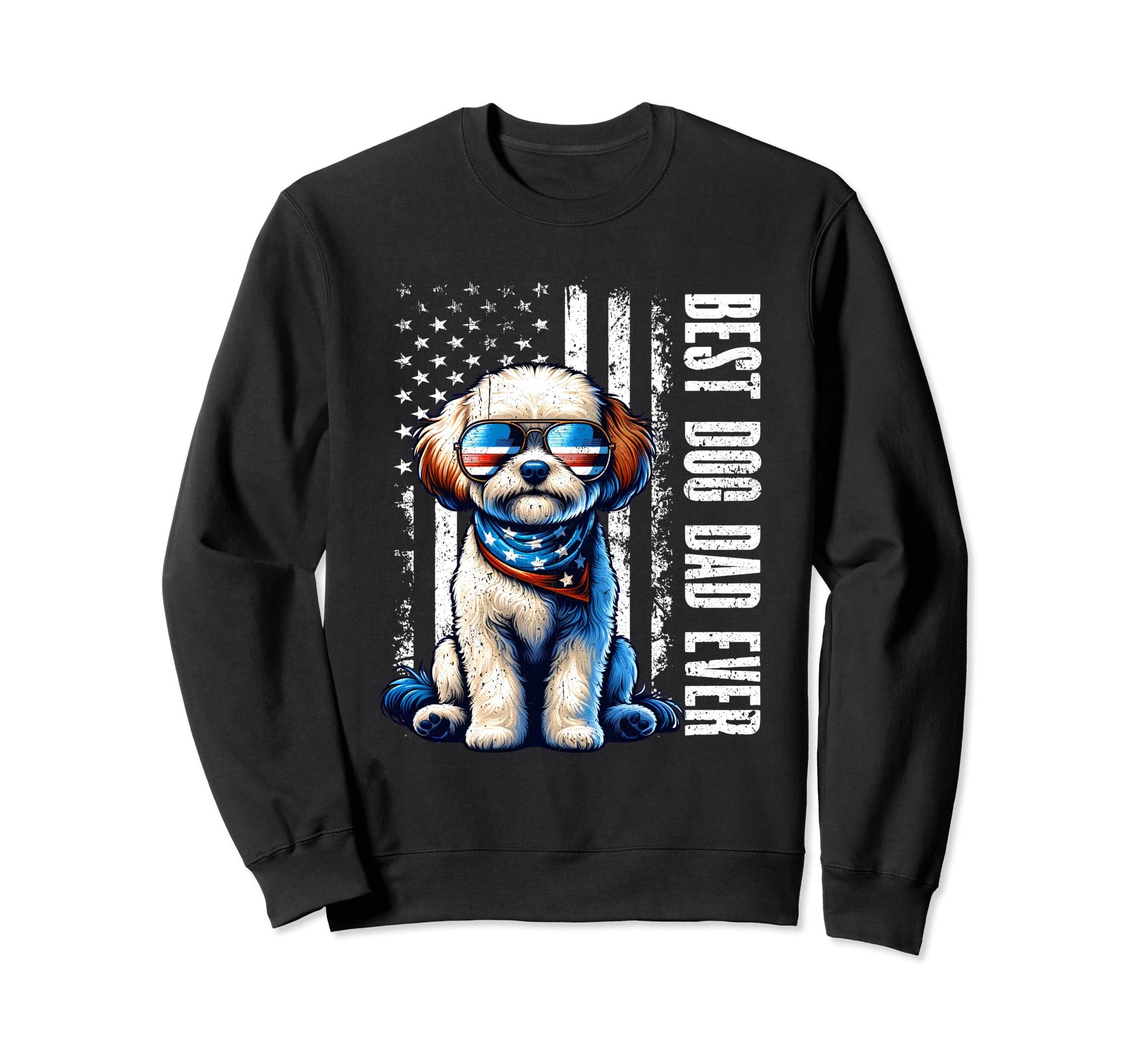 Best Dog Dad Ever Maltipoo Dogs Sweatshirt - Aesthetic Graphic Unisex - T-Shirt, Sweatshirt, Hoodie