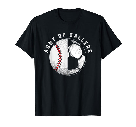 Aunt Ballers Auntie Niece Nephew T-Shirt - Unique Graphic for Adults - T-Shirt, Sweatshirt, Hoodie