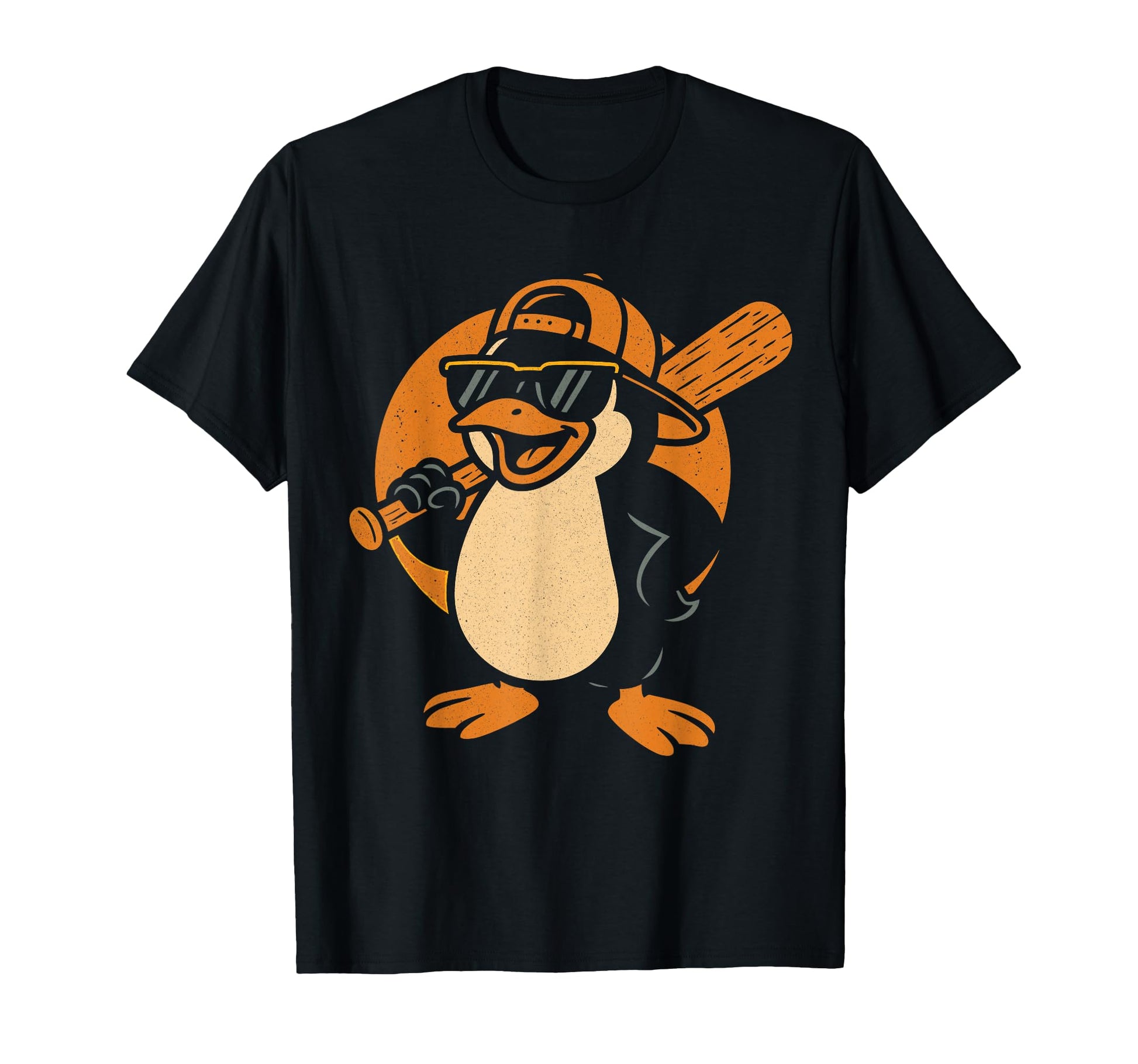 Penguin Baseball Panda Playing T-Shirt - Custom Art Print Men Women - T-Shirt, Sweatshirt, Hoodie
