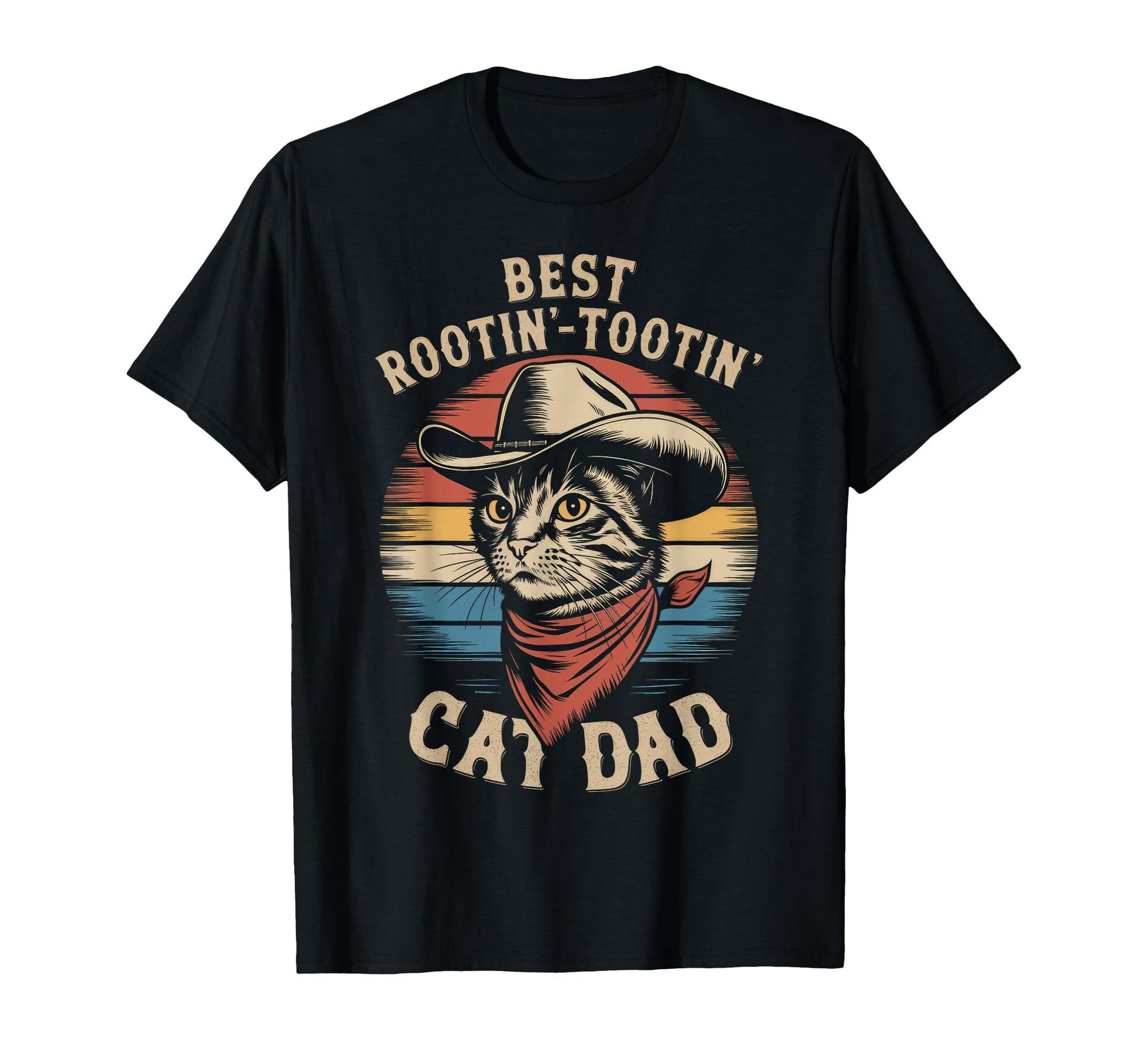 Cat Dad Cat Funny Fathers Day Cowboy T-Shirt - Streetwear Style Unisex - T-Shirt, Sweatshirt, Hoodie