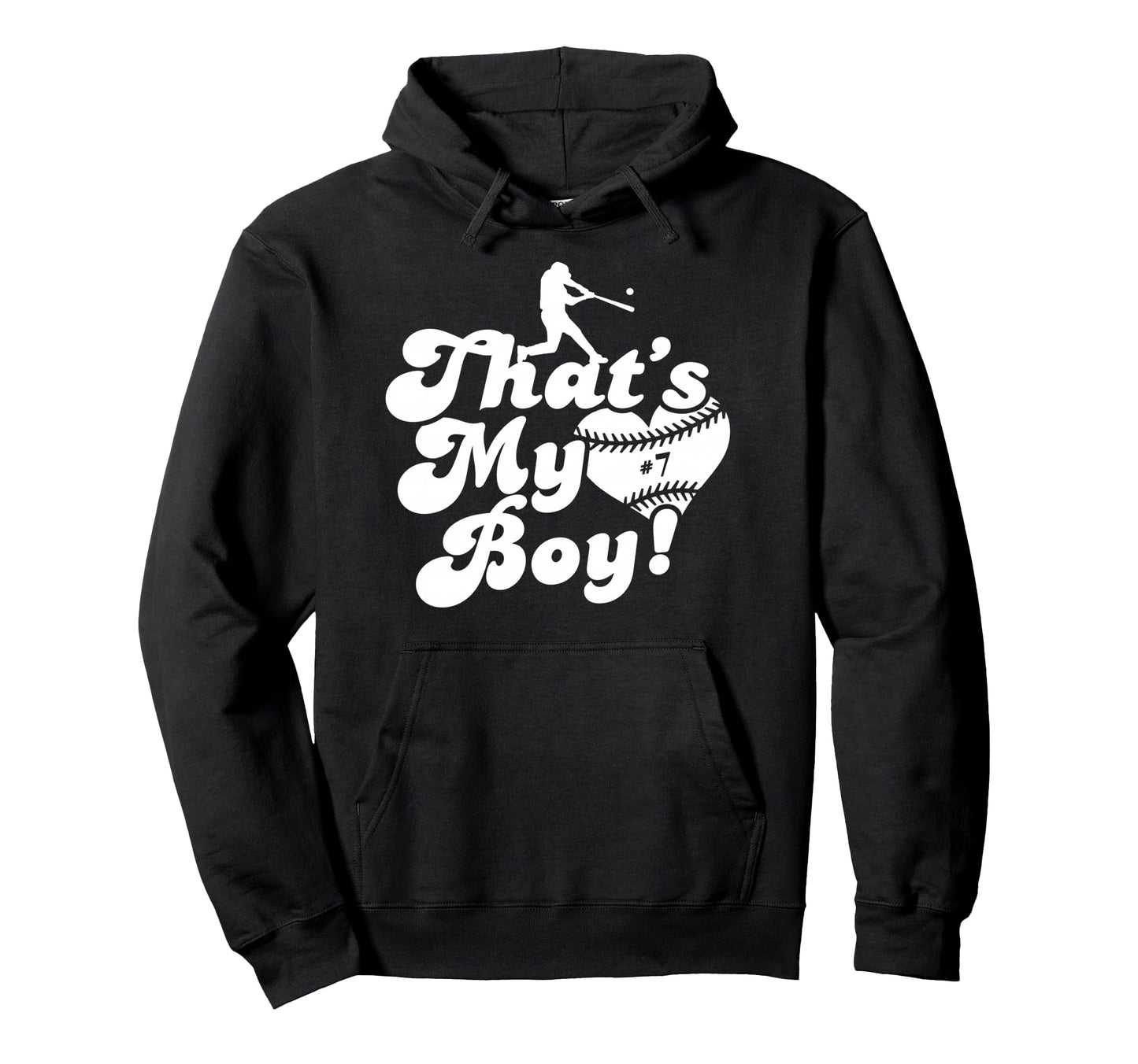 Thats My 7 Baseball Mom Dad Hoodie - Unique Graphic Unisex - T-Shirt, Sweatshirt, Hoodie