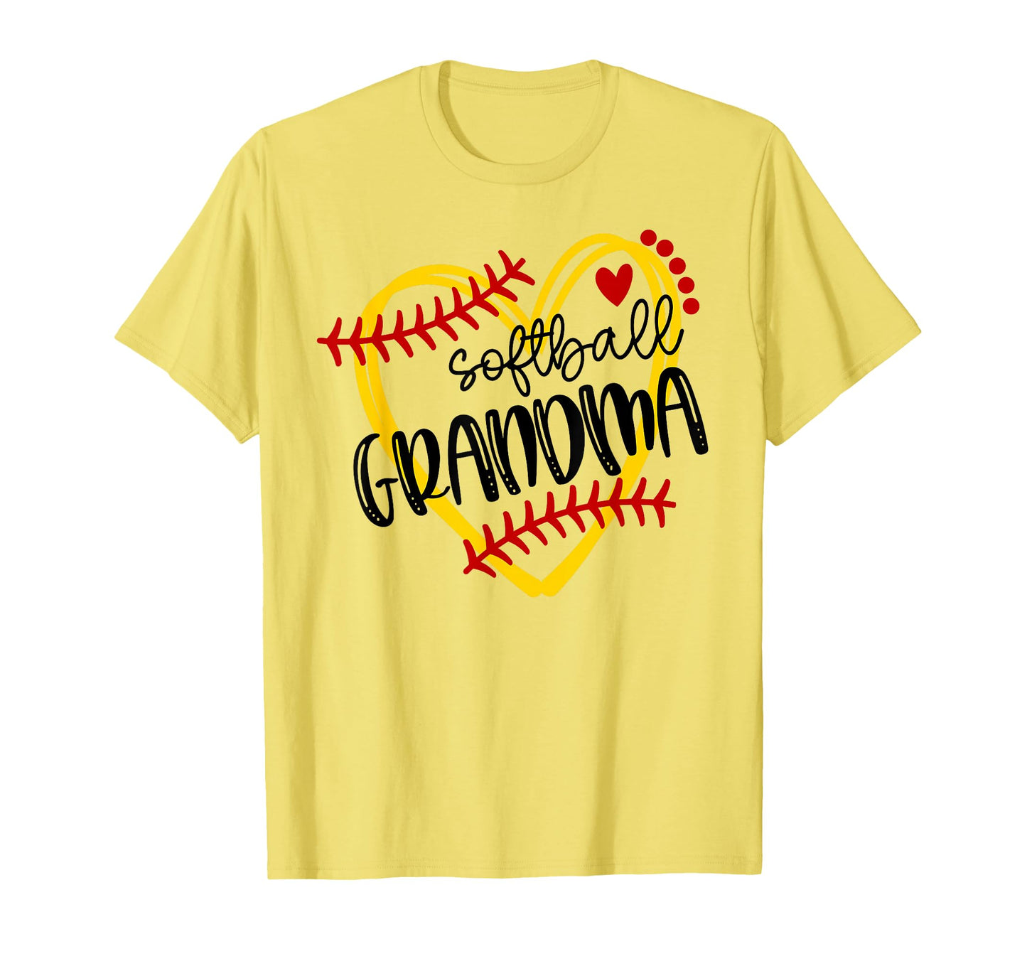 Personalized Softball Heart Grandma T-Shirt - Graphic Print Men Women - T-Shirt, Sweatshirt, Hoodie
