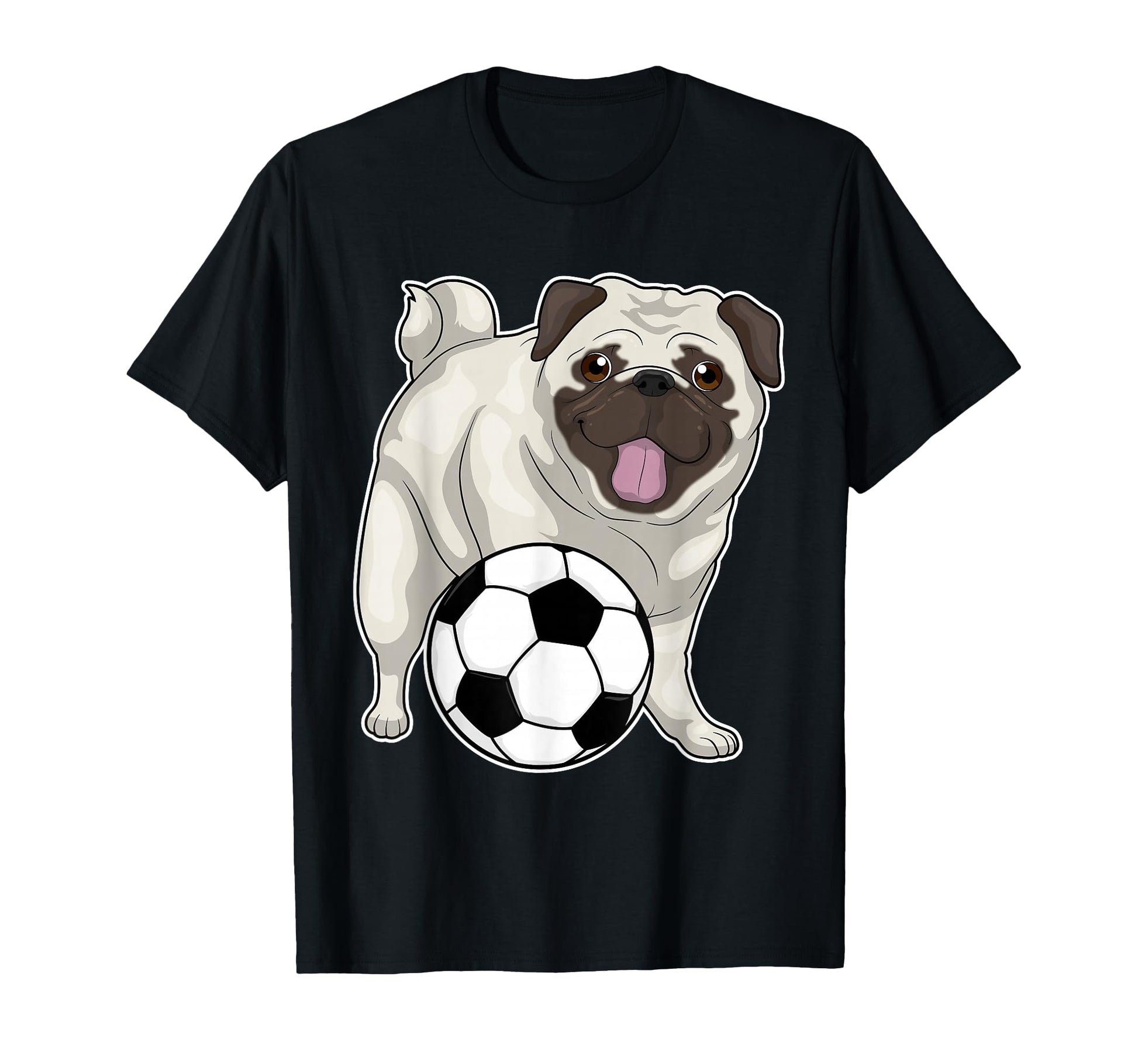 Pug Soccer Player Soccer Sports T-Shirt - Aesthetic Graphic Unisex - T-Shirt, Sweatshirt, Hoodie