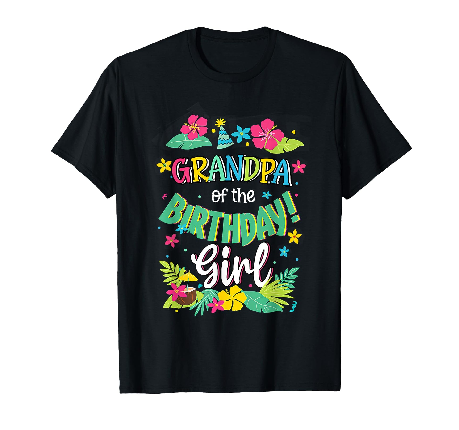 Grandpa Birthday Aloha Hawaii Party T-Shirt - Custom Art Print Men Women - T-Shirt, Sweatshirt, Hoodie