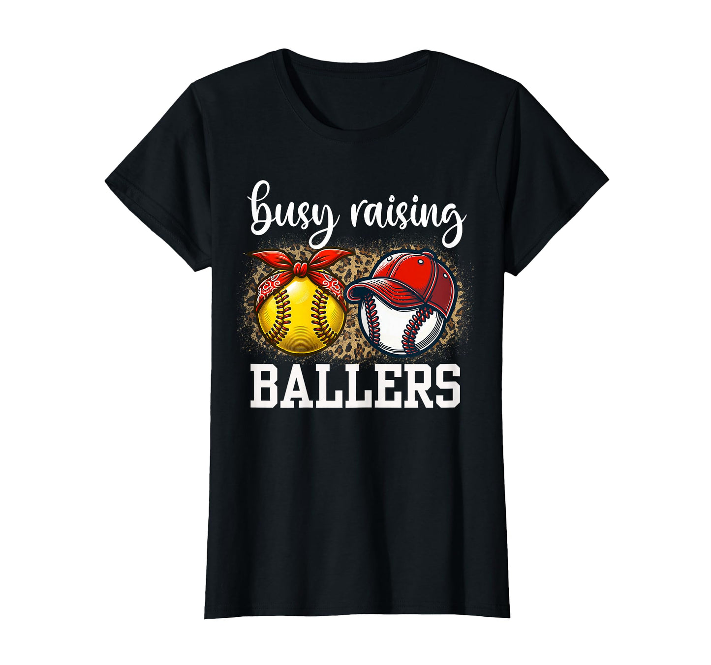 Busy Raising Ballers Softball And T-Shirt - Minimalist Print Unisex - T-Shirt, Sweatshirt, Hoodie