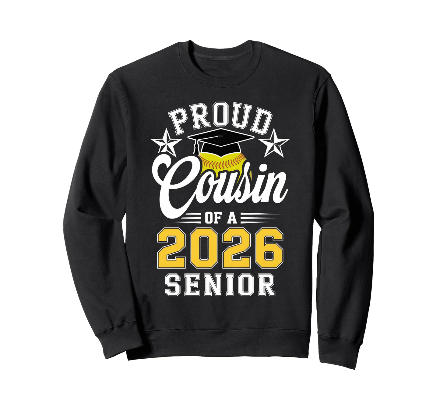 Proud Cousin 2026 Senior Softball Sweatshirt - Minimalist Print Men Women - T-Shirt, Sweatshirt, Hoodie