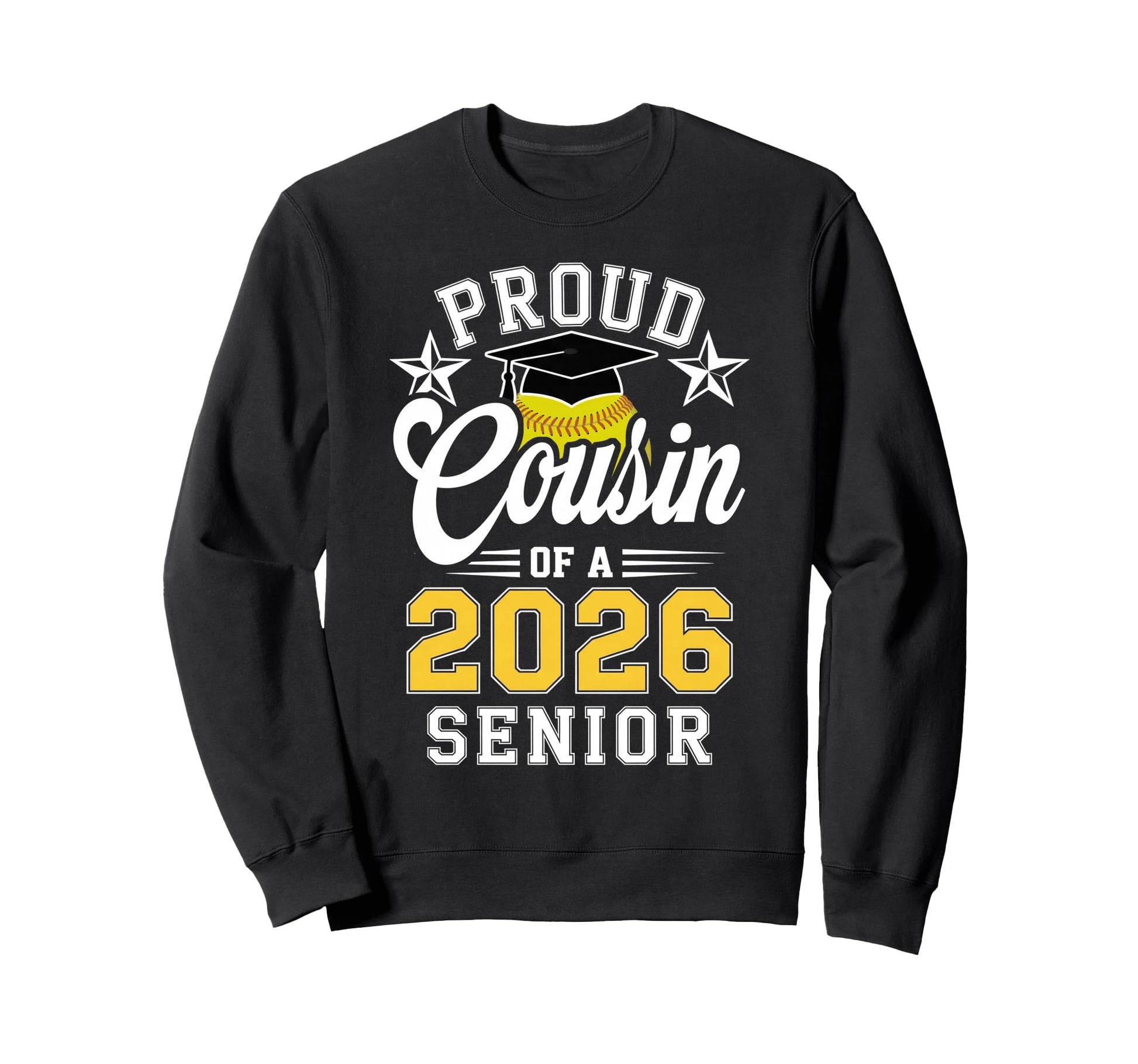 Proud Cousin 2026 Senior Softball Sweatshirt - Minimalist Print Men Women - T-Shirt, Sweatshirt, Hoodie