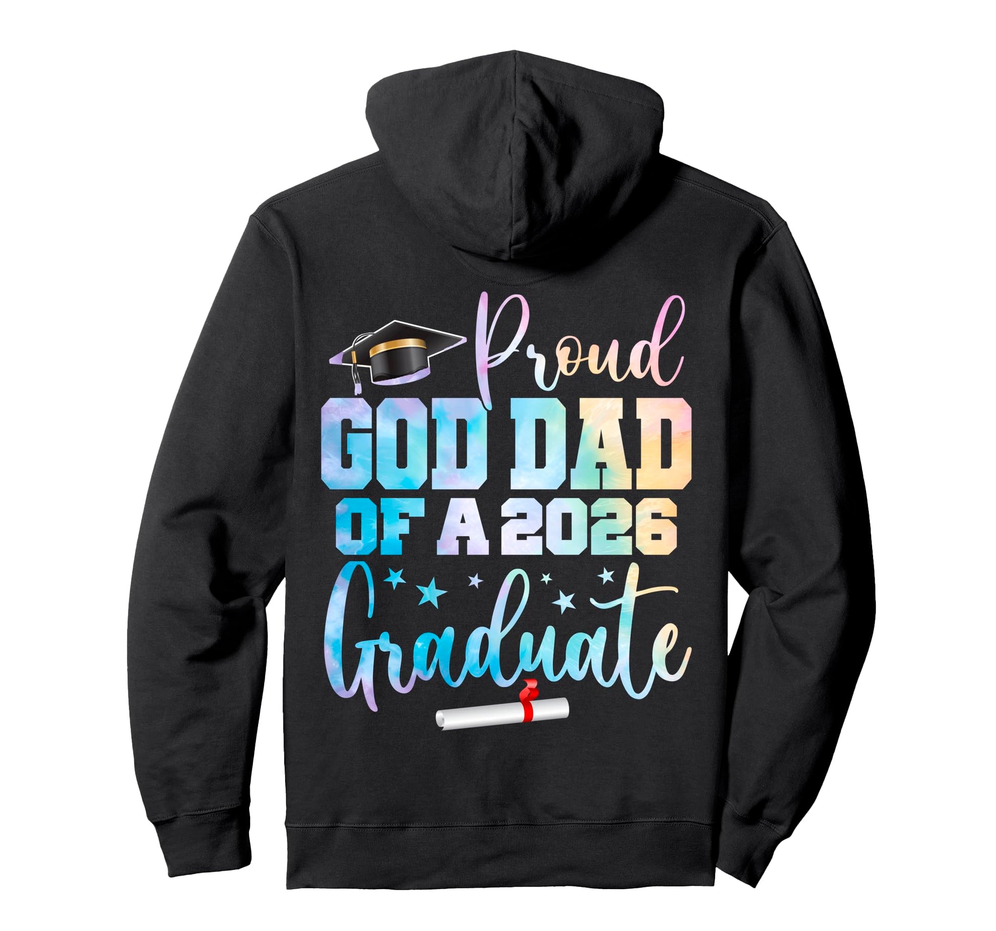 Proud God Dad Class 2026 Graduate Senior Hoodie - Custom Art Print Unisex - T-Shirt, Sweatshirt, Hoodie