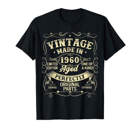 1960 Made Or Born 1960 Original Parts T-Shirt - Unique Graphic Unisex - T-Shirt, Sweatshirt, Hoodie
