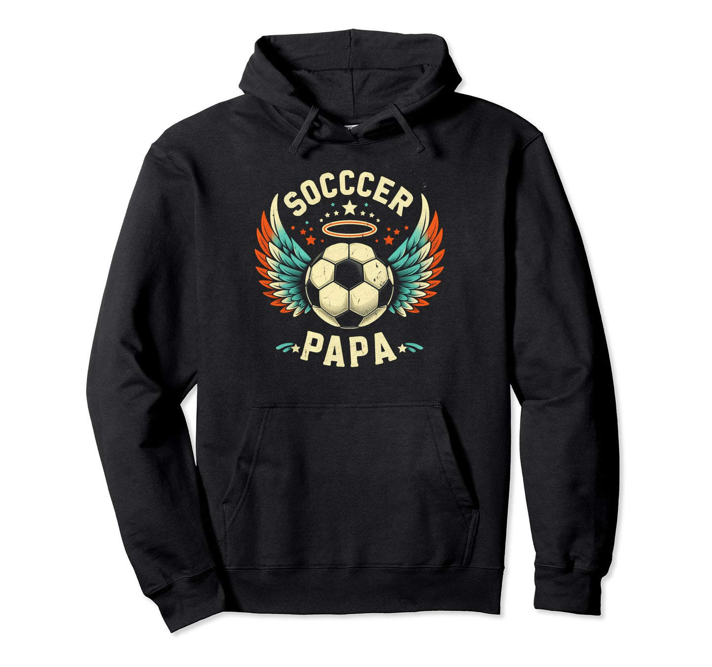 Soccer Papa Family Matching Dad Fathers Hoodie - Custom Art Print Unisex - T-Shirt, Sweatshirt, Hoodie