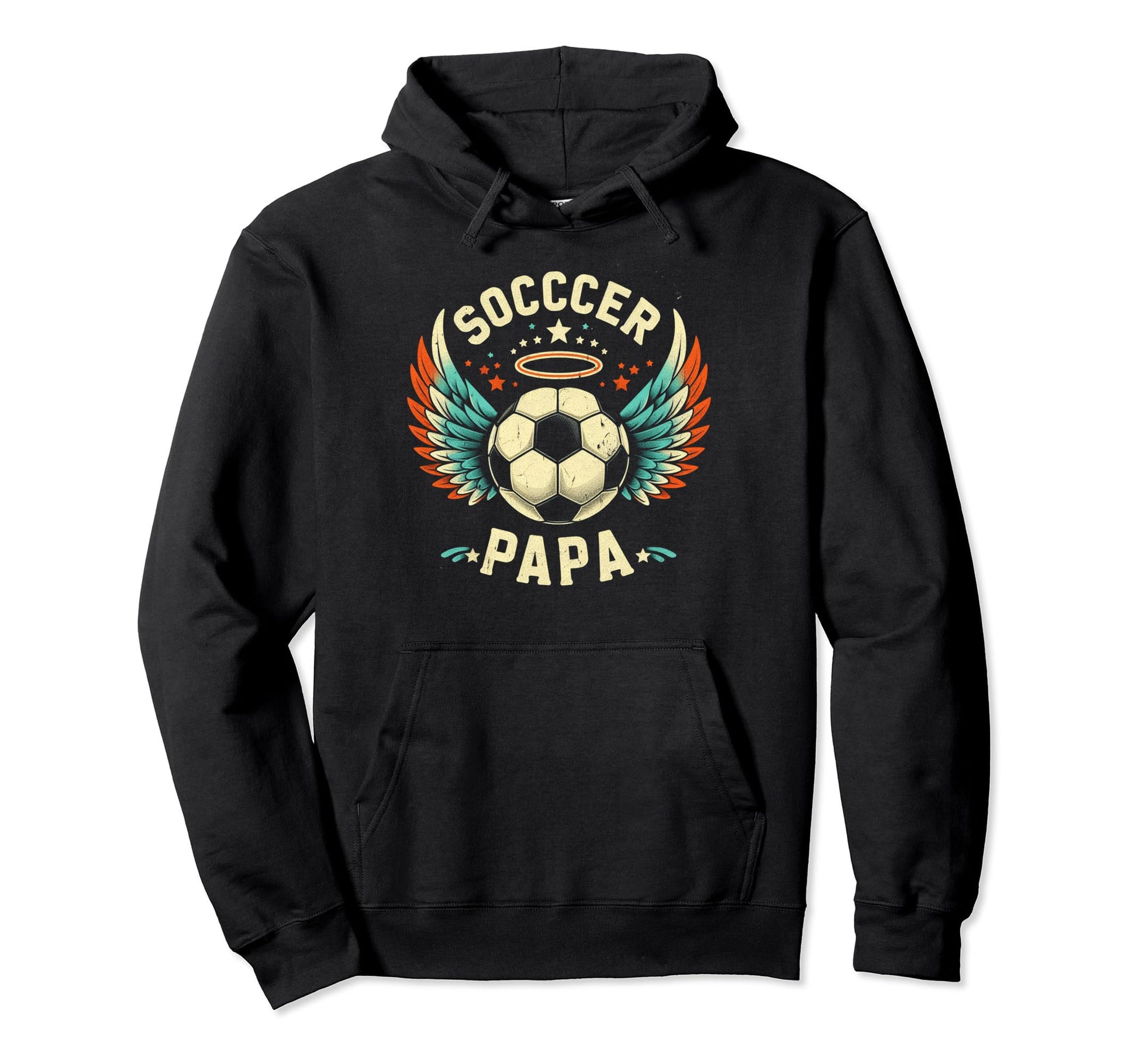 Soccer Papa Family Matching Dad Fathers Hoodie - Custom Art Print Unisex - T-Shirt, Sweatshirt, Hoodie