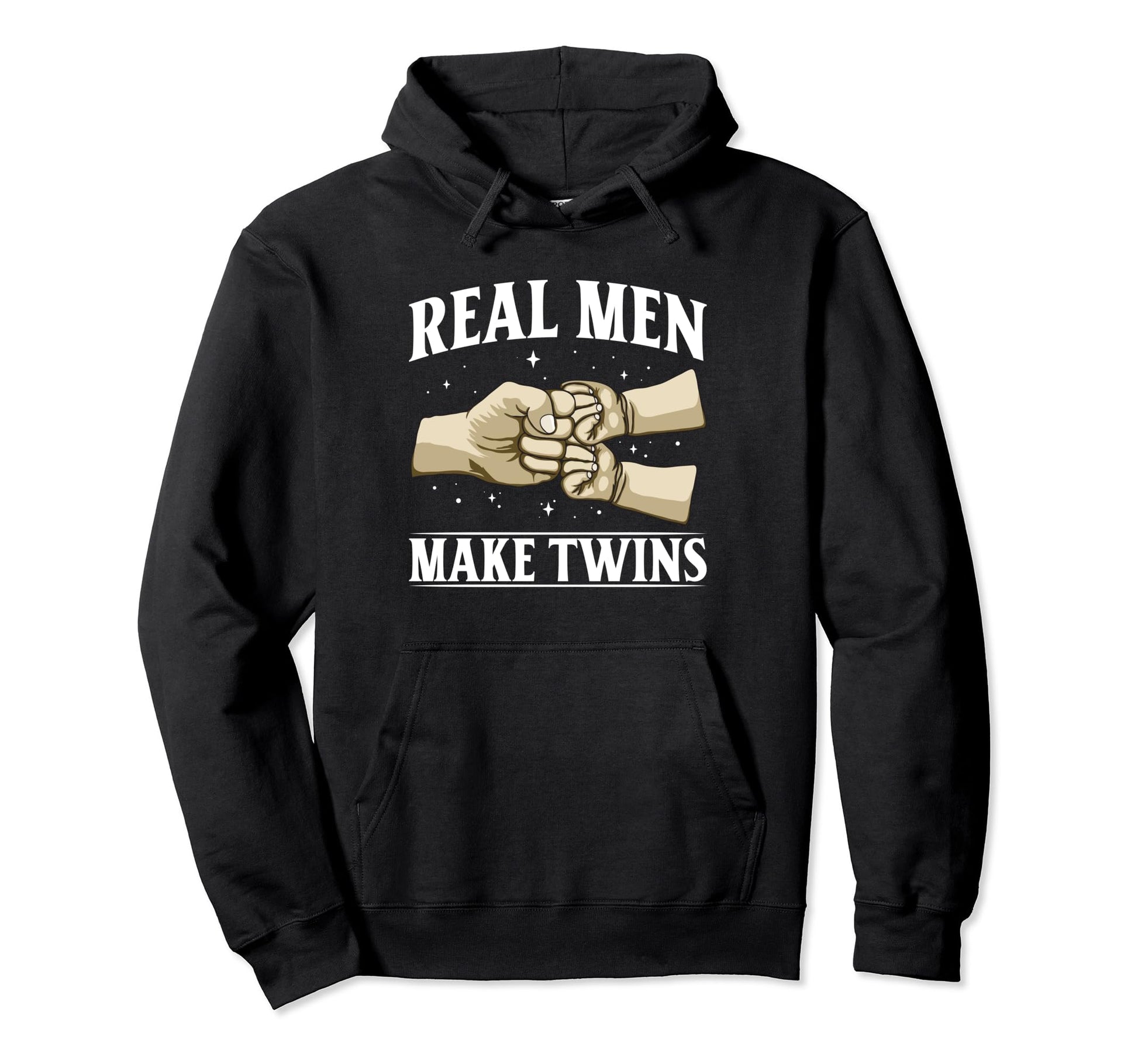 Twin Dad Real Make Twins Dad Twins Hoodie - Minimalist Print for Adults - T-Shirt, Sweatshirt, Hoodie