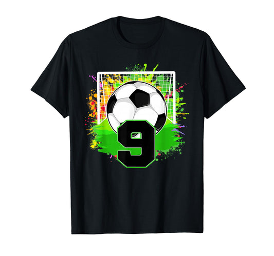 9Th Birthday Soccer 9 Year Old T-Shirt - Casual Everyday Wear for Adults - T-Shirt, Sweatshirt, Hoodie
