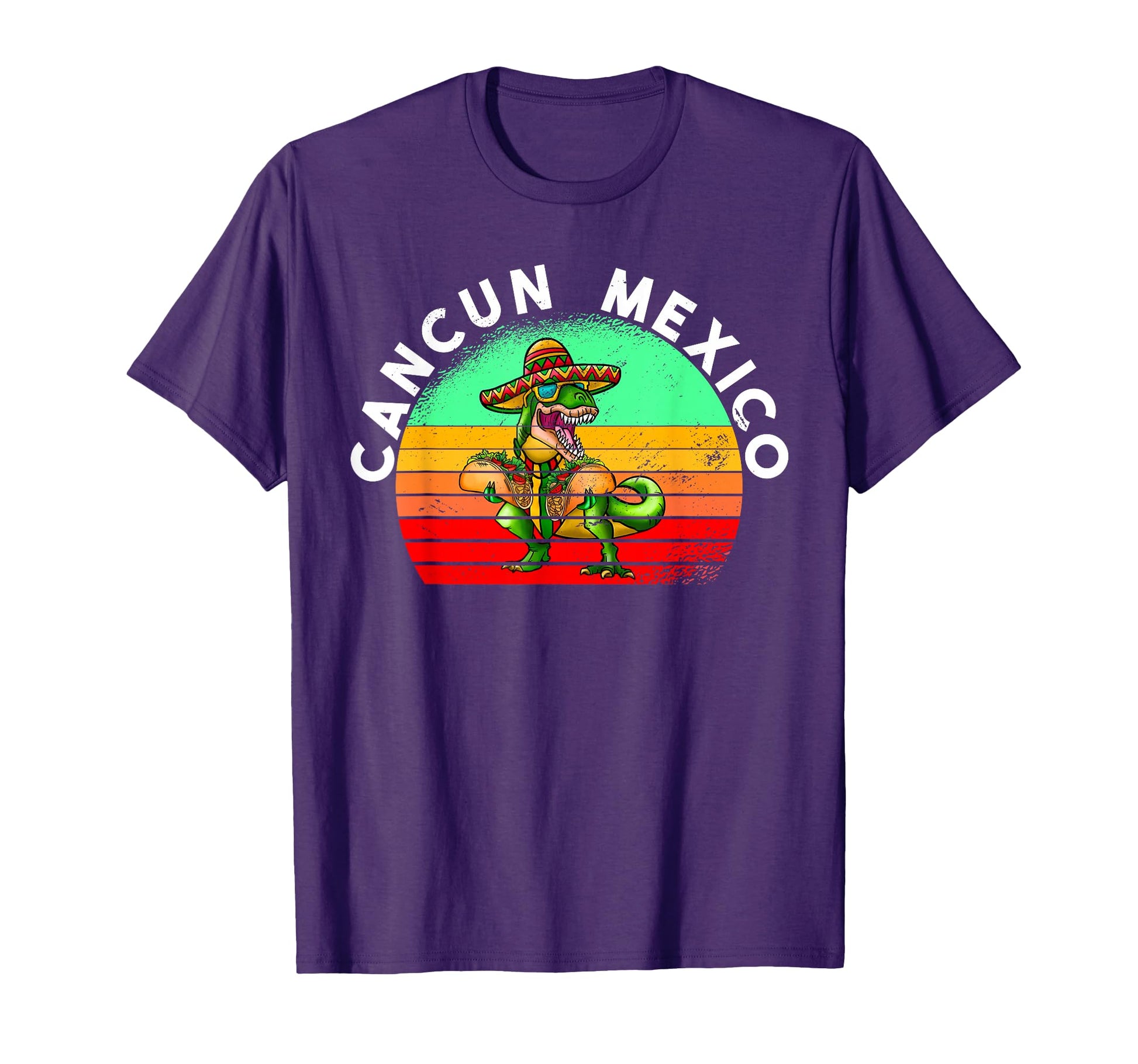 Cancun Mexico Dinosaur Taco Sweatshirt - Streetwear Style for Adults - T-Shirt, Sweatshirt, Hoodie