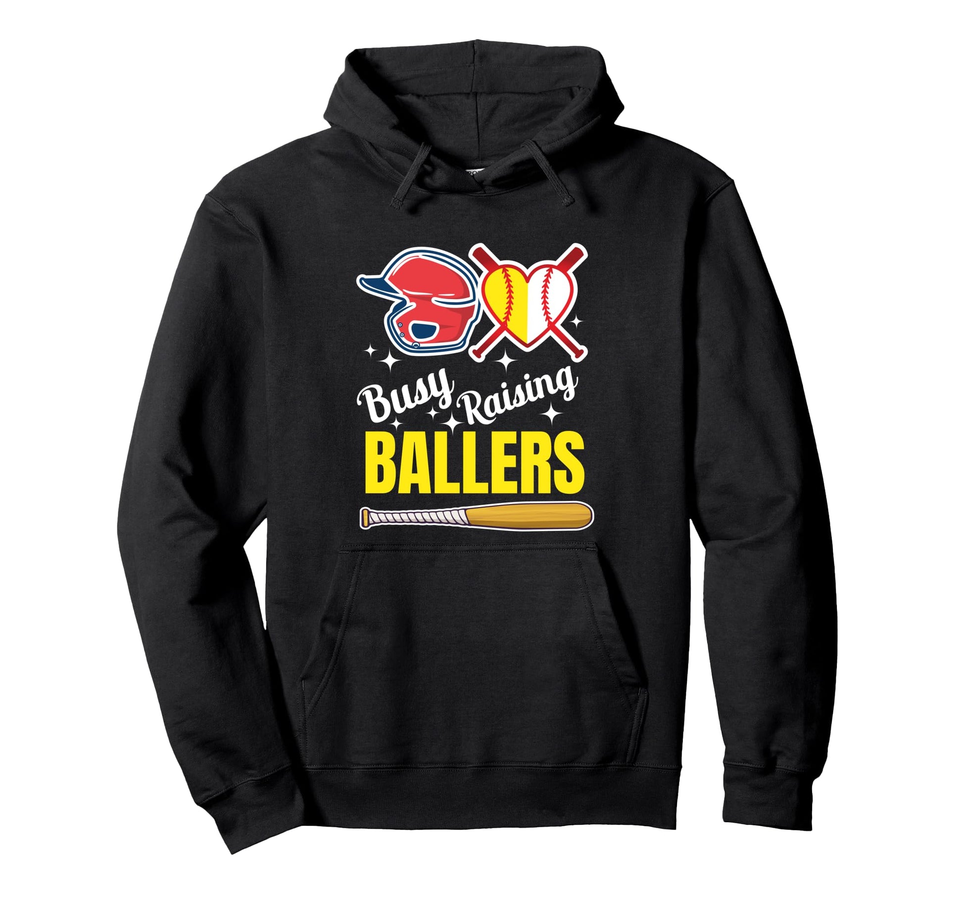 Busy Raising Ballers Softball And Hoodie - Fun Novelty Design Men Women - T-Shirt, Sweatshirt, Hoodie
