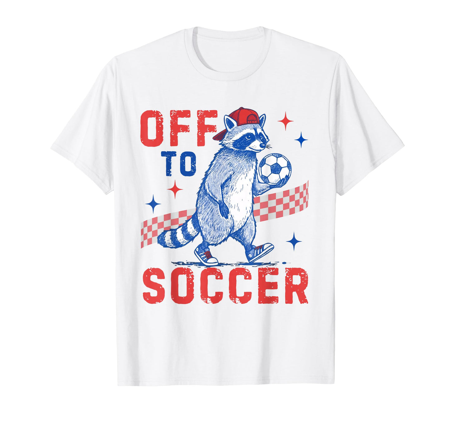 Raccoon Soccer Fan Animal Football T-Shirt - Fun Novelty Design for Adults - T-Shirt, Sweatshirt, Hoodie