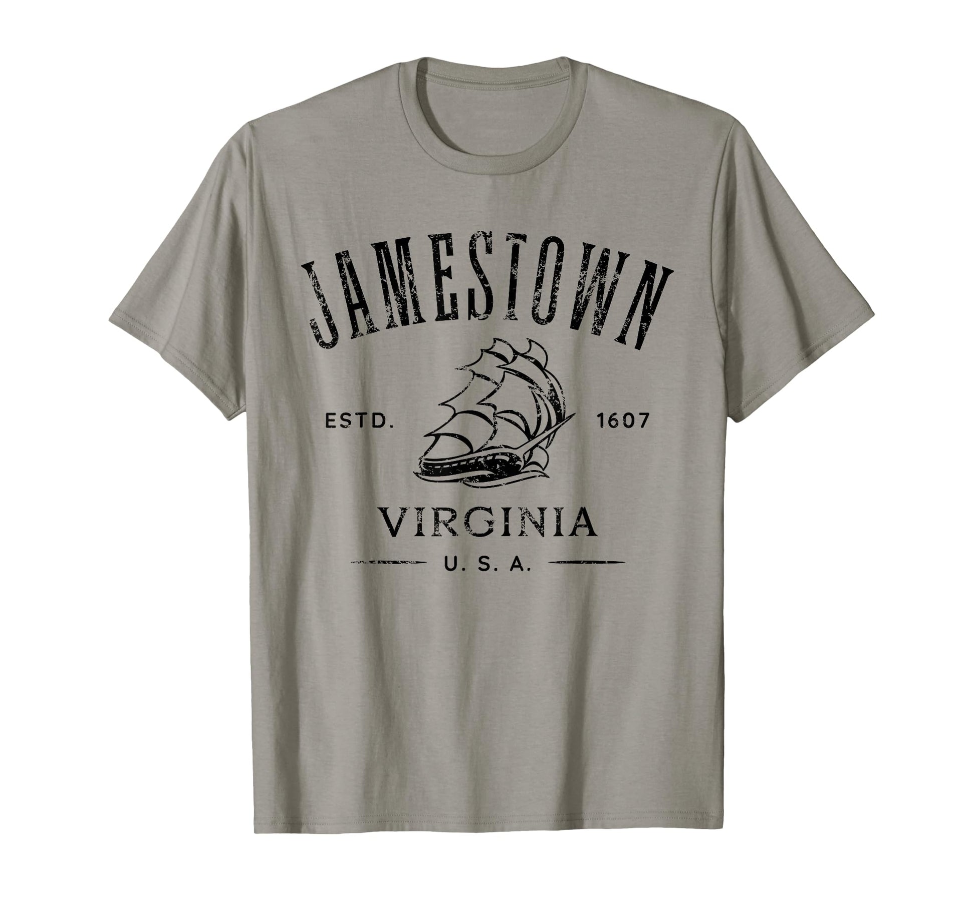 Jamestown Virginia Usa Estd 1607 T-Shirt - Minimalist Print for Adults - T-Shirt, Sweatshirt, Hoodie