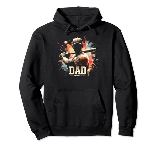 Baseball Dad Fathers Day Hoodie - Fun Novelty Design Unisex - T-Shirt, Sweatshirt, Hoodie