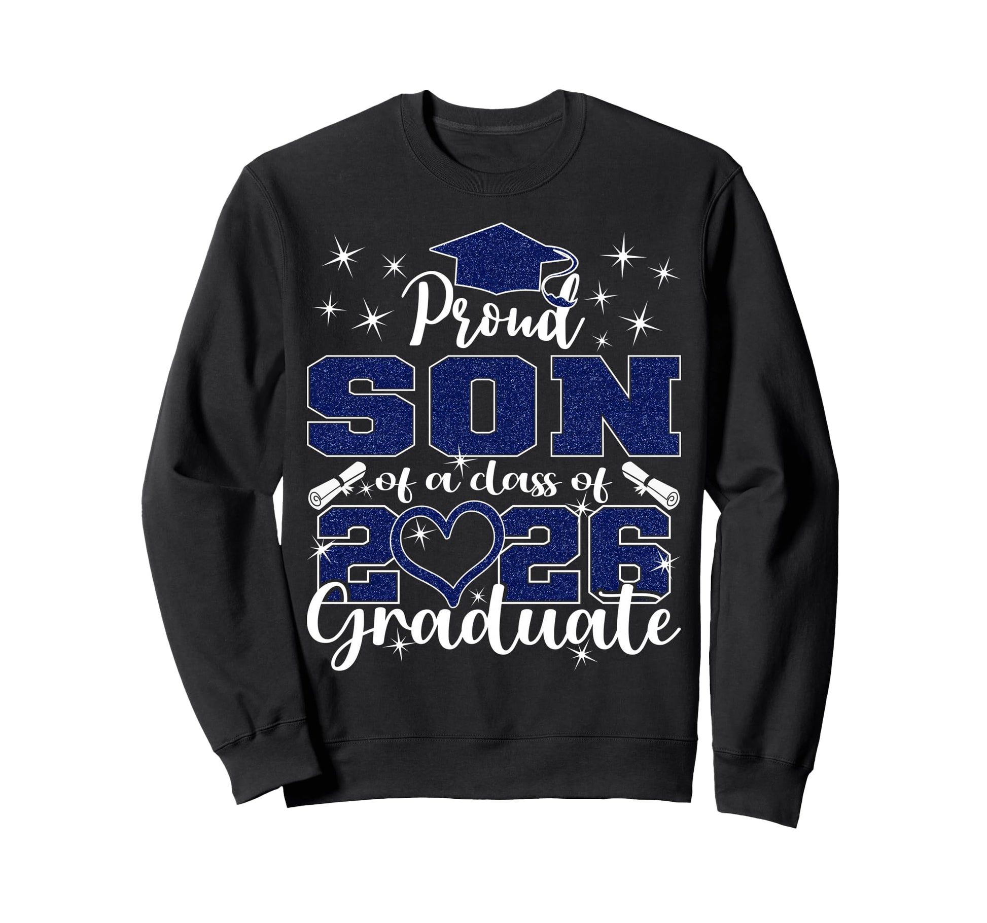 Super Proud Son 2026 Graduate Senior Sweatshirt - Graphic Print Men Women - T-Shirt, Sweatshirt, Hoodie