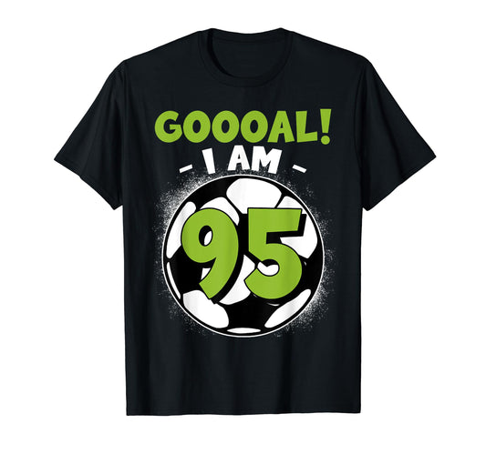 95 Year Old Birthday Soccer Themed T-Shirt - Aesthetic Graphic Unisex - T-Shirt, Sweatshirt, Hoodie