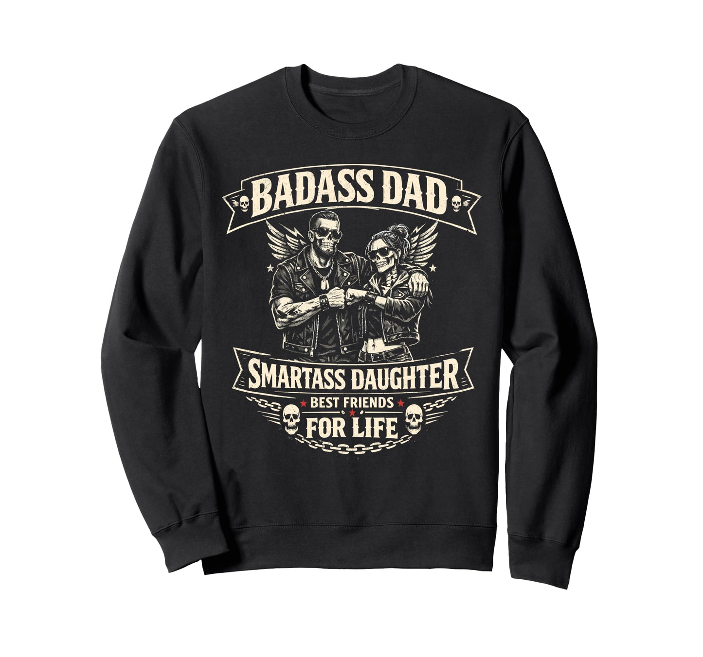 Dad Daughter Matching Outfits Badass Sweatshirt - Custom Art Print Unisex - T-Shirt, Sweatshirt, Hoodie