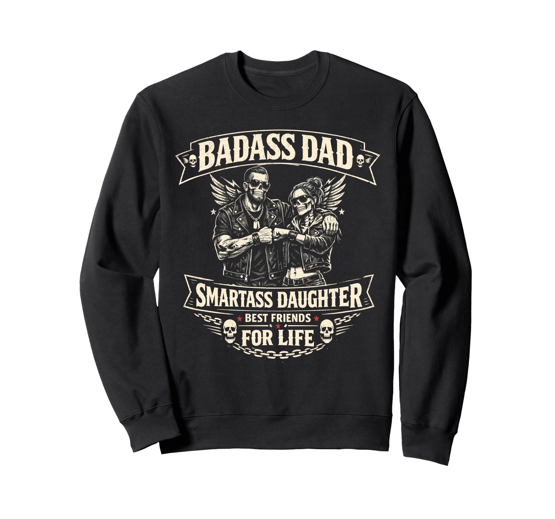 Dad Daughter Matching Outfits Badass Sweatshirt - Custom Art Print Unisex - T-Shirt, Sweatshirt, Hoodie
