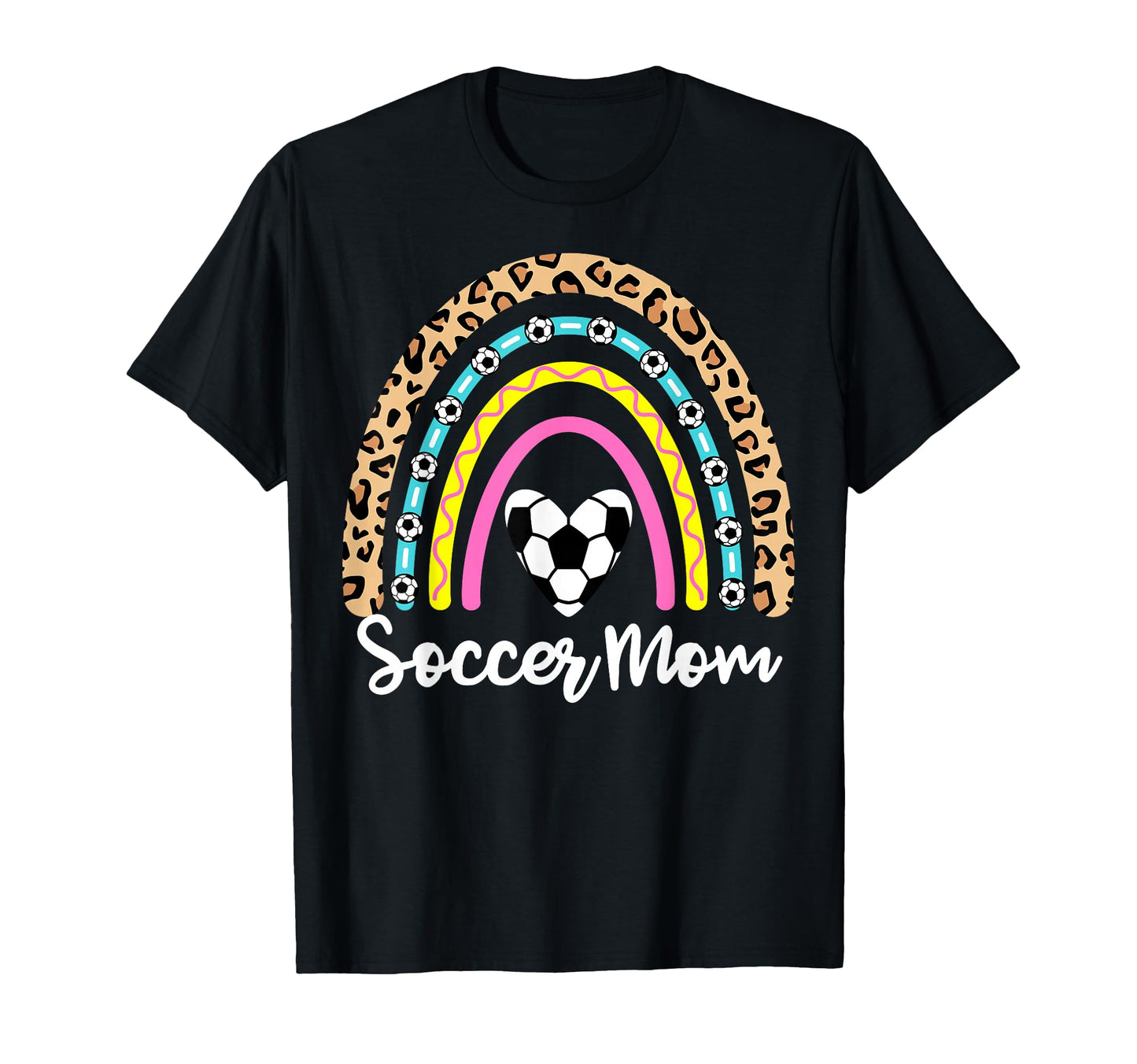 Soccer Mom Boho Rainbow Funny Soccer T-Shirt - Trendy Graphic for Adults - T-Shirt, Sweatshirt, Hoodie
