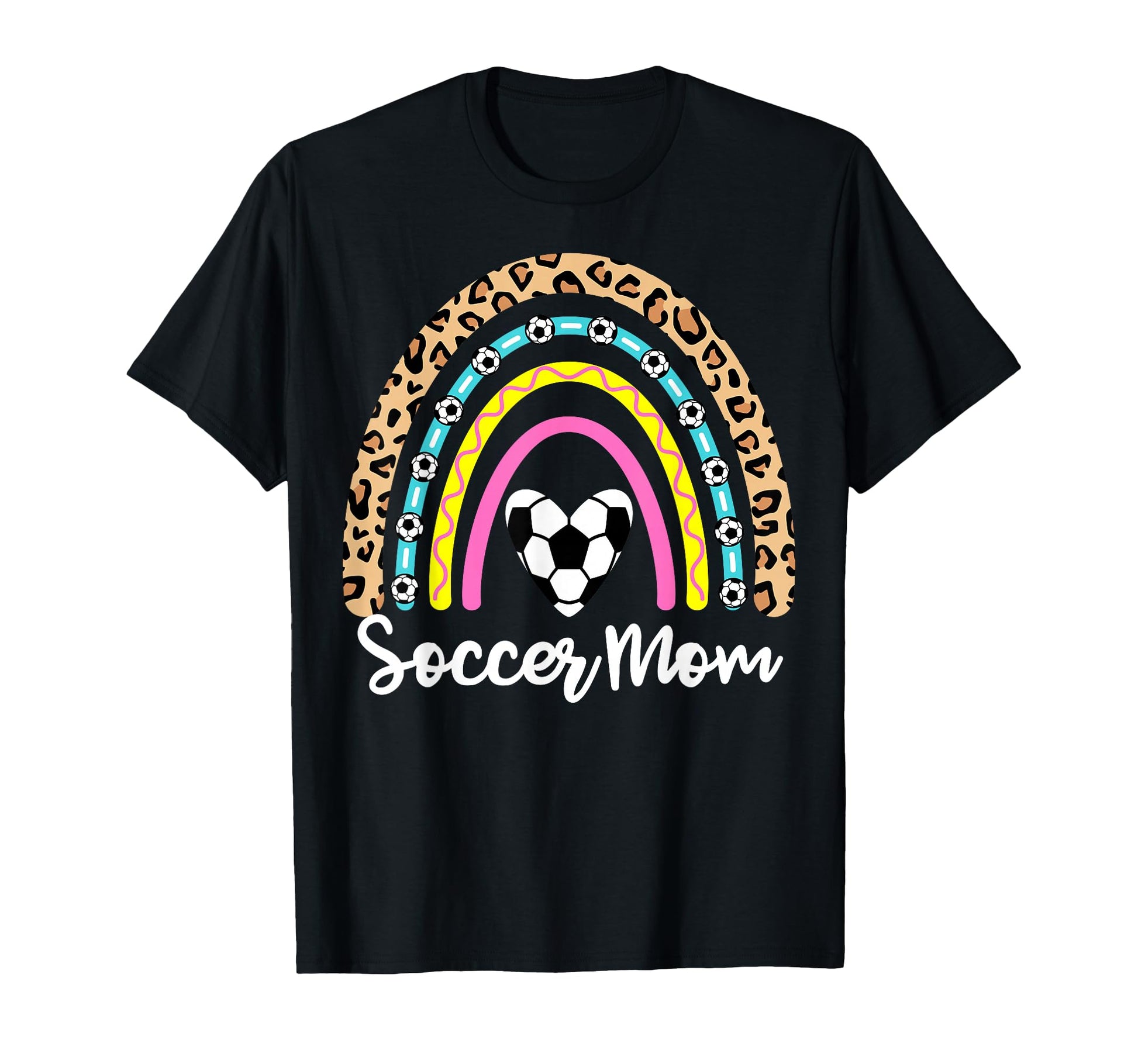 Soccer Mom Boho Rainbow Funny Soccer T-Shirt - Trendy Graphic for Adults - T-Shirt, Sweatshirt, Hoodie