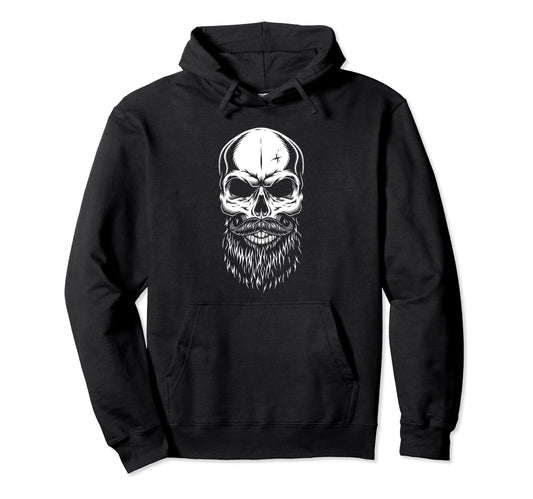 Bearded Skull Lazy Halloween Costume Hoodie - Unique Graphic Men Women - T-Shirt, Sweatshirt, Hoodie