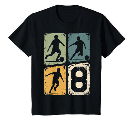 8Th Birthday 8 Soccer Player Soccer Ball T-Shirt - Minimalist Print Unisex - T-Shirt, Sweatshirt, Hoodie