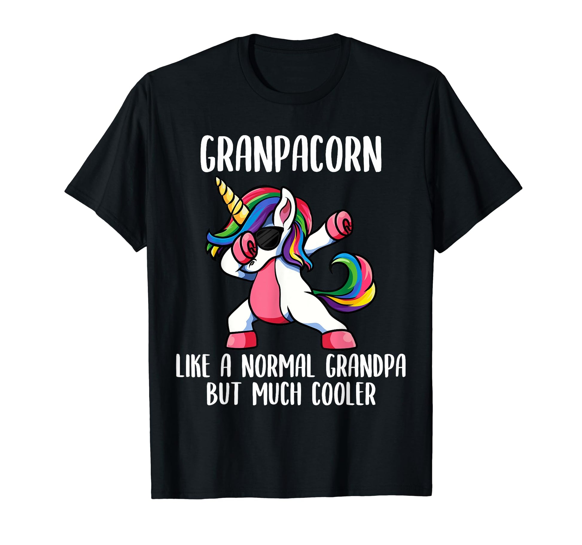 Unicorn Grandpa Birthday Party T-Shirt - Minimalist Print Unisex - T-Shirt, Sweatshirt, Hoodie