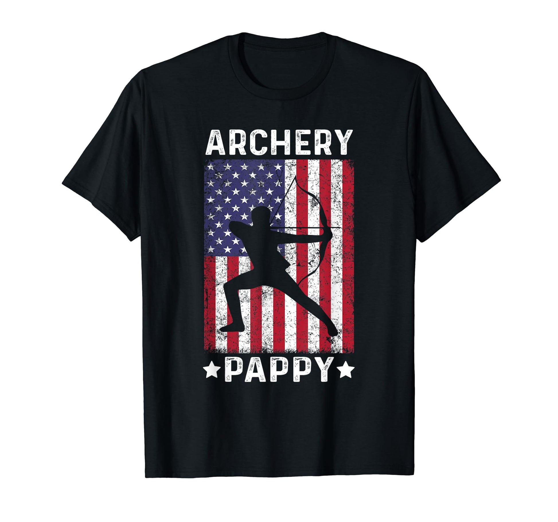 Archery Pappy Grandpa Usa Flag 4Th T-Shirt - Custom Art Print for Adults - T-Shirt, Sweatshirt, Hoodie
