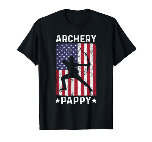 Archery Pappy Grandpa Usa Flag 4Th T-Shirt - Custom Art Print for Adults - T-Shirt, Sweatshirt, Hoodie