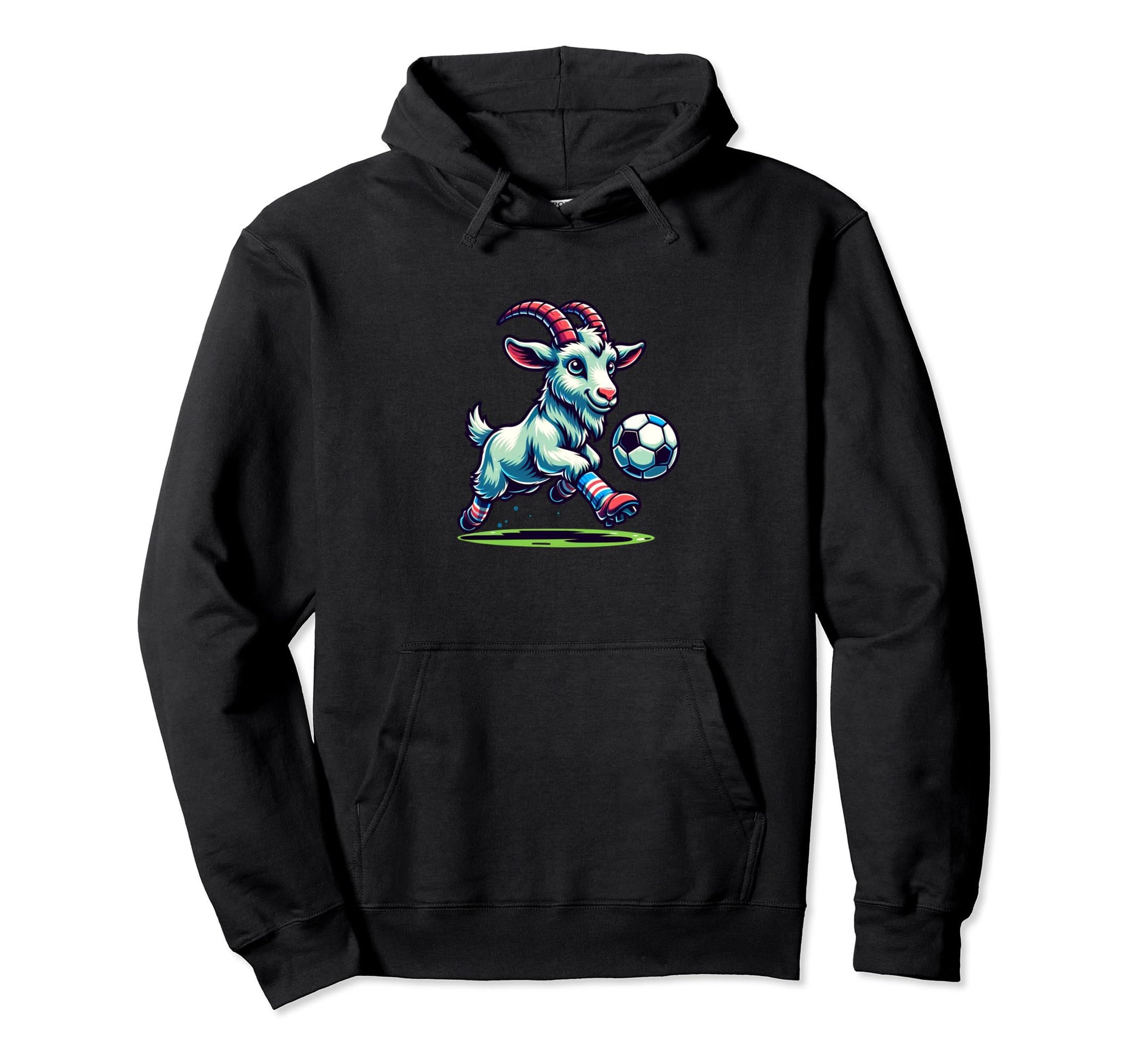 Soccer Champion Goat Player Ball Hoodie - Casual Everyday Wear for Adults - T-Shirt, Sweatshirt, Hoodie